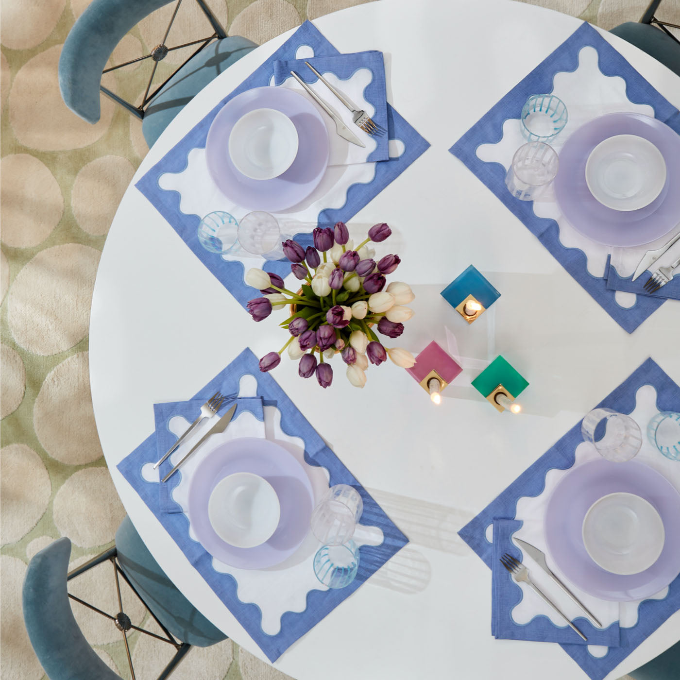 Premium 5-Piece Dinnerware Set - Elegant Porcelain Tableware for Family Meals & Dinner Parties | Microwave & Dishwasher Safe