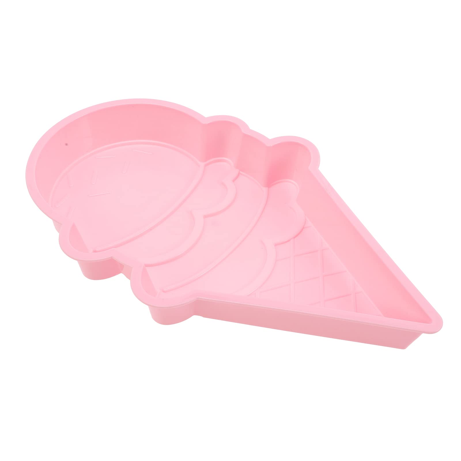 Nordic Style Small Plates - Ice Cream Shaped Snack Plates, Fruit & Dessert Plastic Plates (Pink) - Perfect for Birthday Parties, Baby Showers & Home Decor