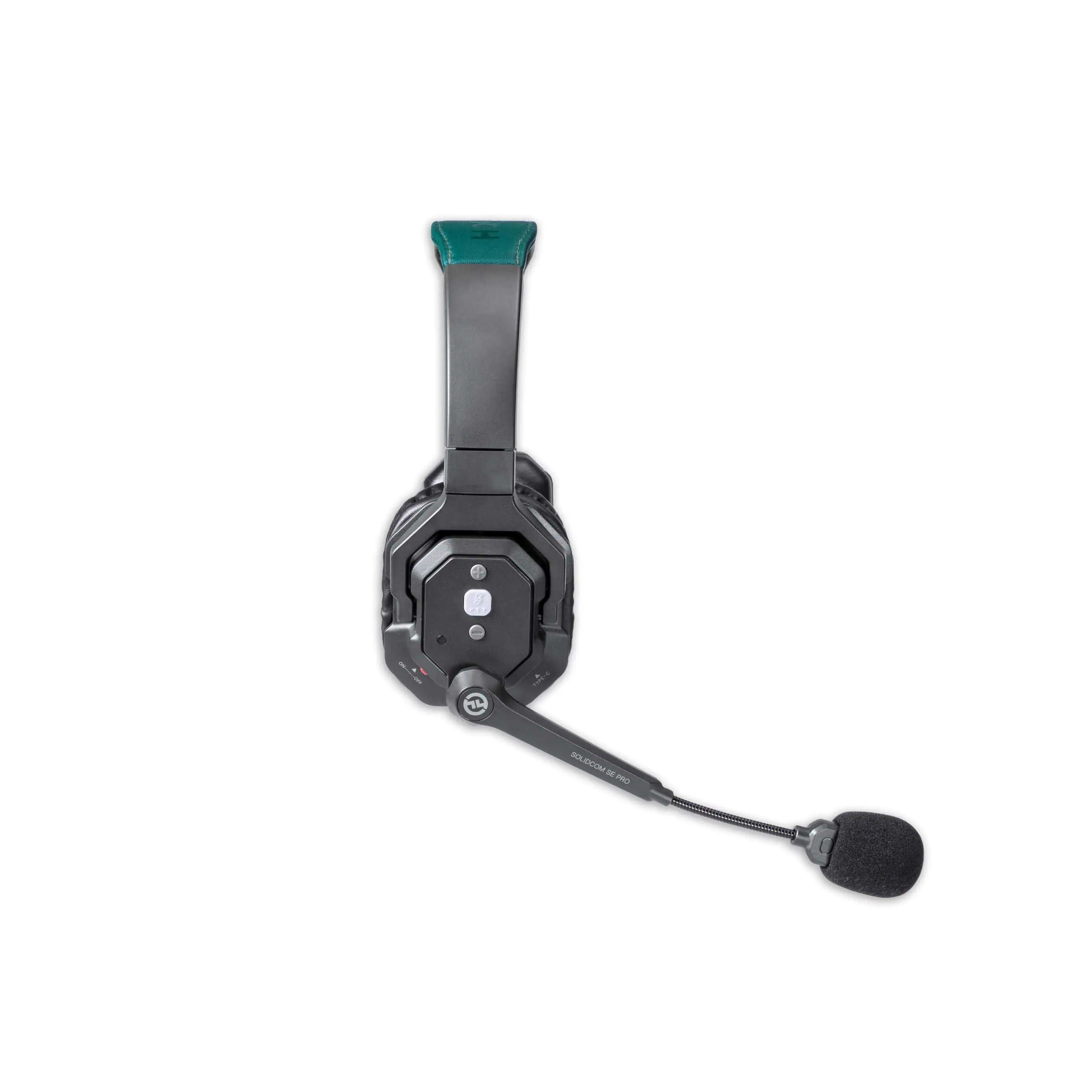 Hollyland Solidcom SE Pro 6S 6-Person Noise Cancelling Headset Intercom System - Single Ear Communication Headset (Model 5601Pro 6S) for Construction, Event Staff & Security Teams - Clear Audio in Loud Environments