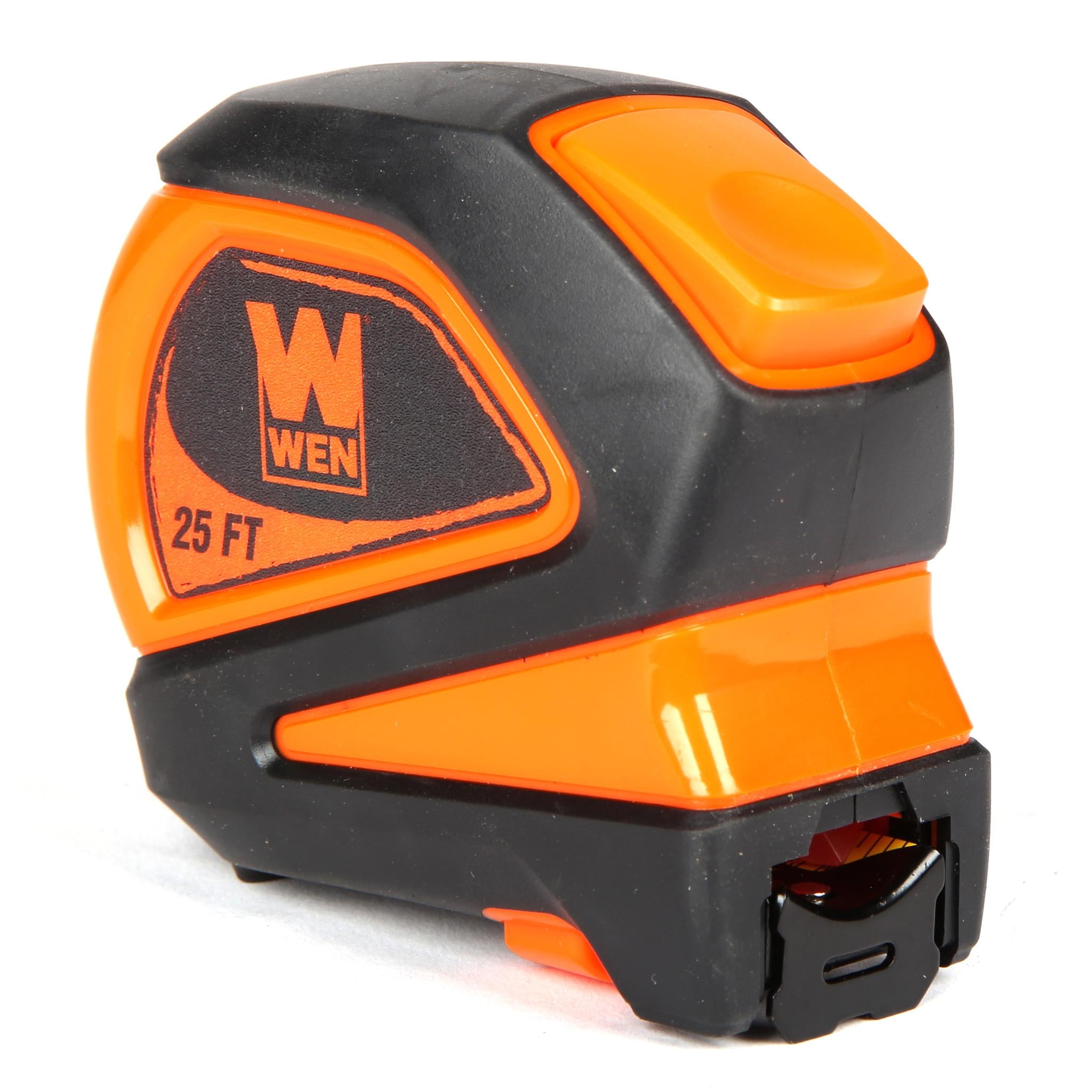 WEN ME425T 2-Pack 25-Foot Measuring Tape with Automatic Brake & Dual Release Triggers - Perfect for Construction, DIY Projects & Home Renovations