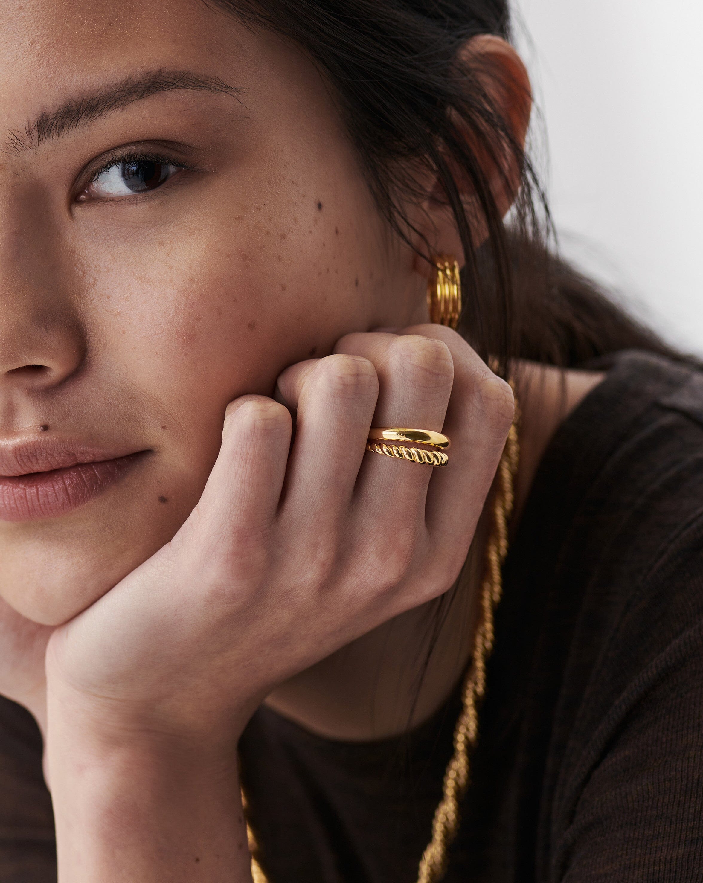 18k Gold Vermeil Radial Ring – Elegant Stackable Jewelry for Women, Perfect for Everyday Wear & Special Occasions