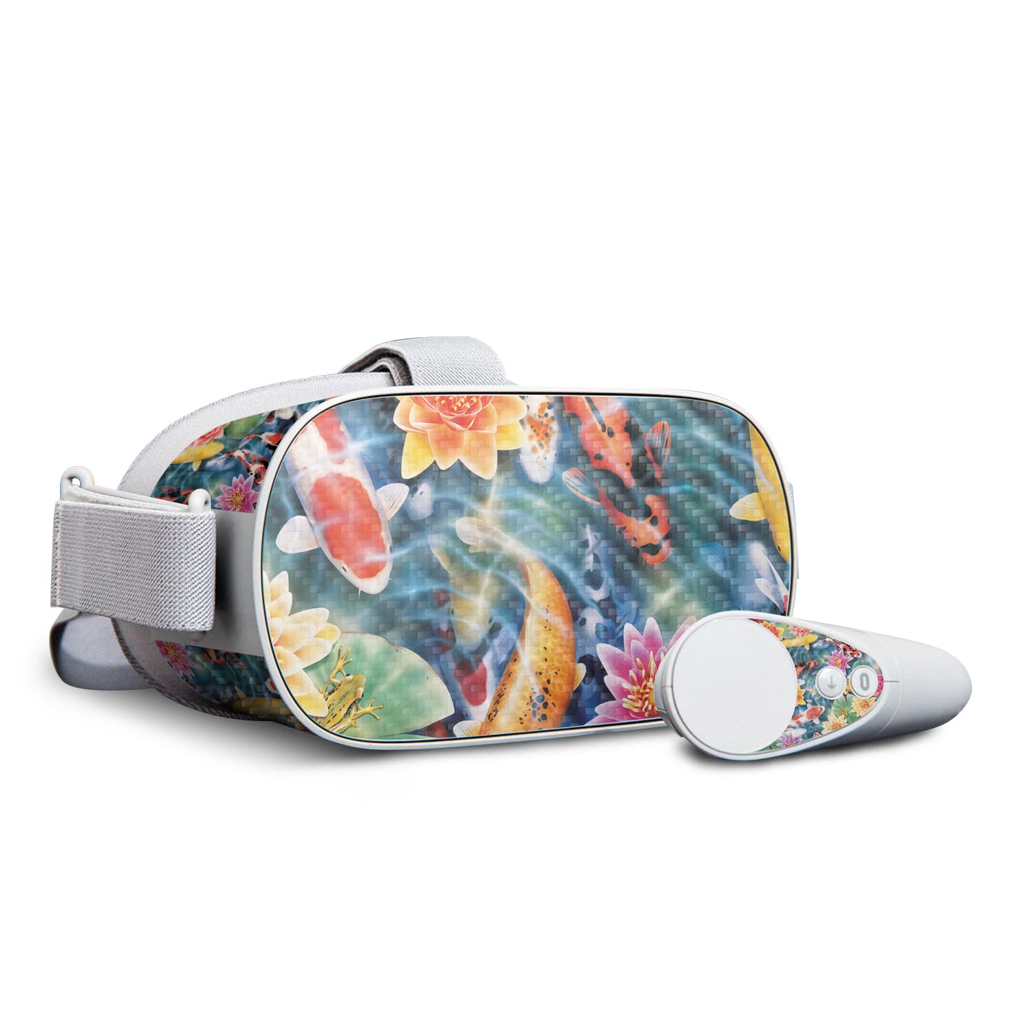 Premium Carbon Fiber Skin for Oculus Go - Koi Pond Design | Protective & Durable Textured Cover | Easy to Apply & Remove | Made in USA | Perfect for Gaming, VR Entertainment & Device Protection
