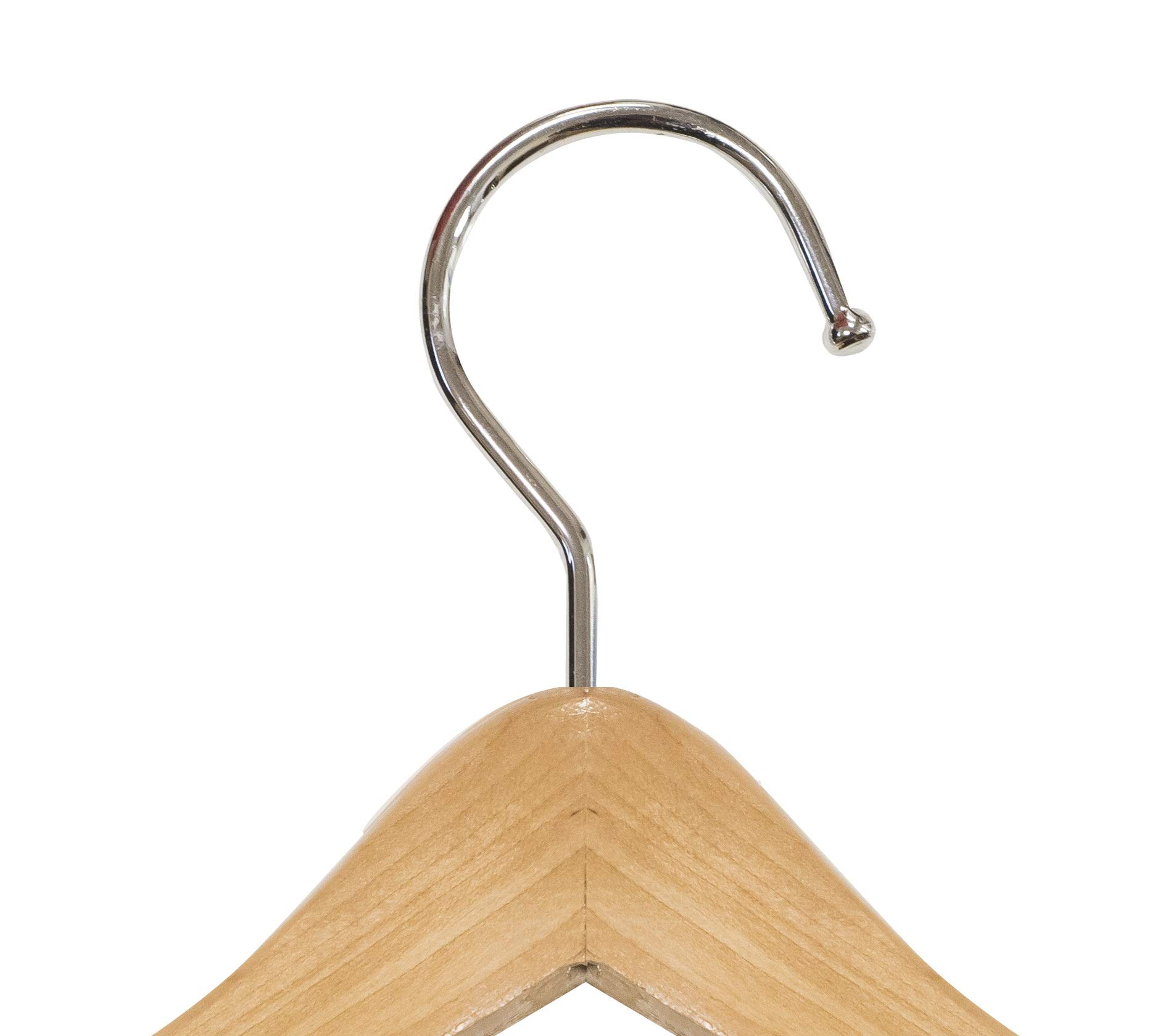 NAHANCO MINI812 8 Inch Mini Wooden Hangers for Doll Clothes, Pet Apparel & Accessories - Natural Wood (12 Pack) - Perfect for Dollhouse, Barbie Clothes & Small Pet Outfit Organization