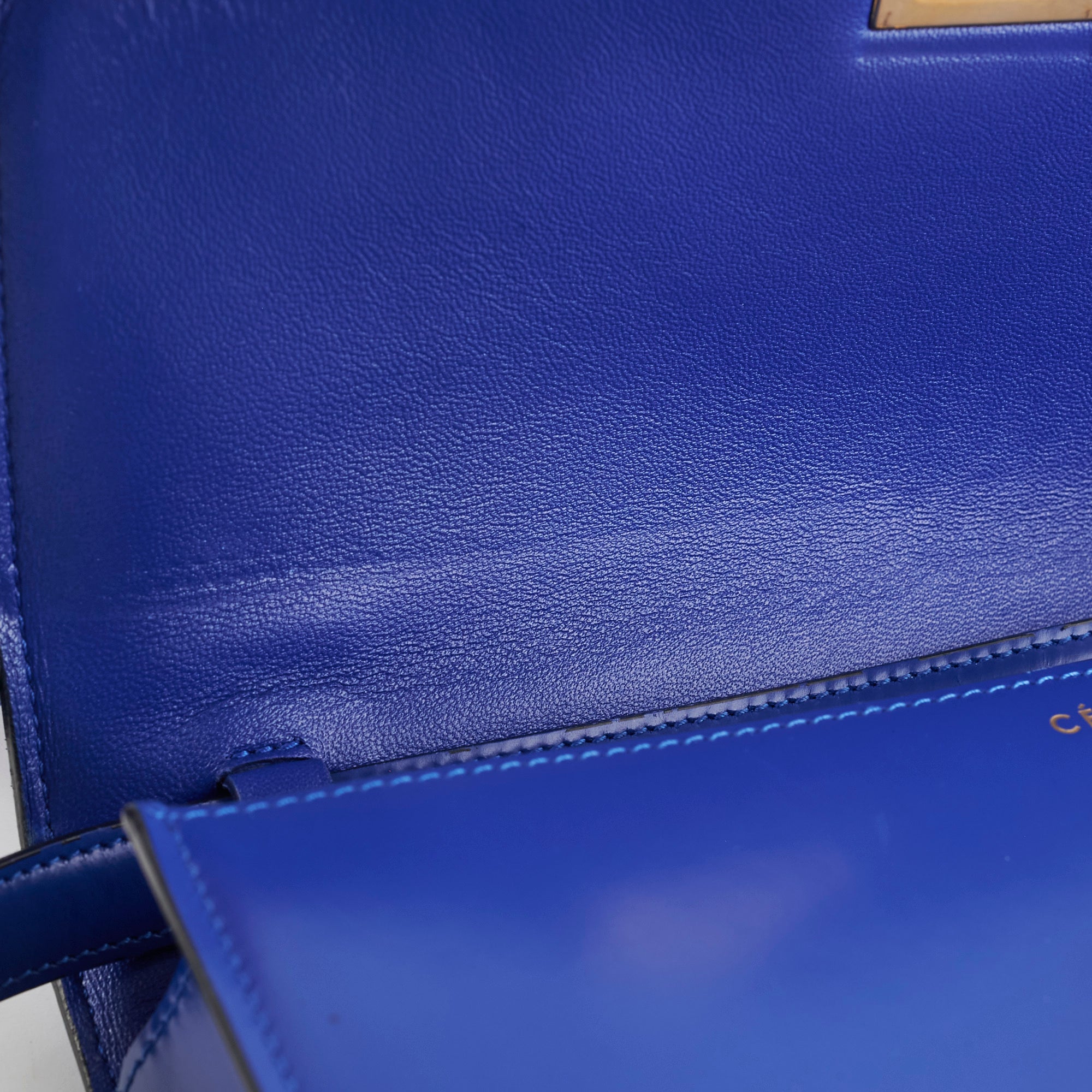 Celine Medium Royal Blue Box Crossbody Bag - Luxury Leather Shoulder Purse for Women | Perfect for Work, Travel & Evening Events