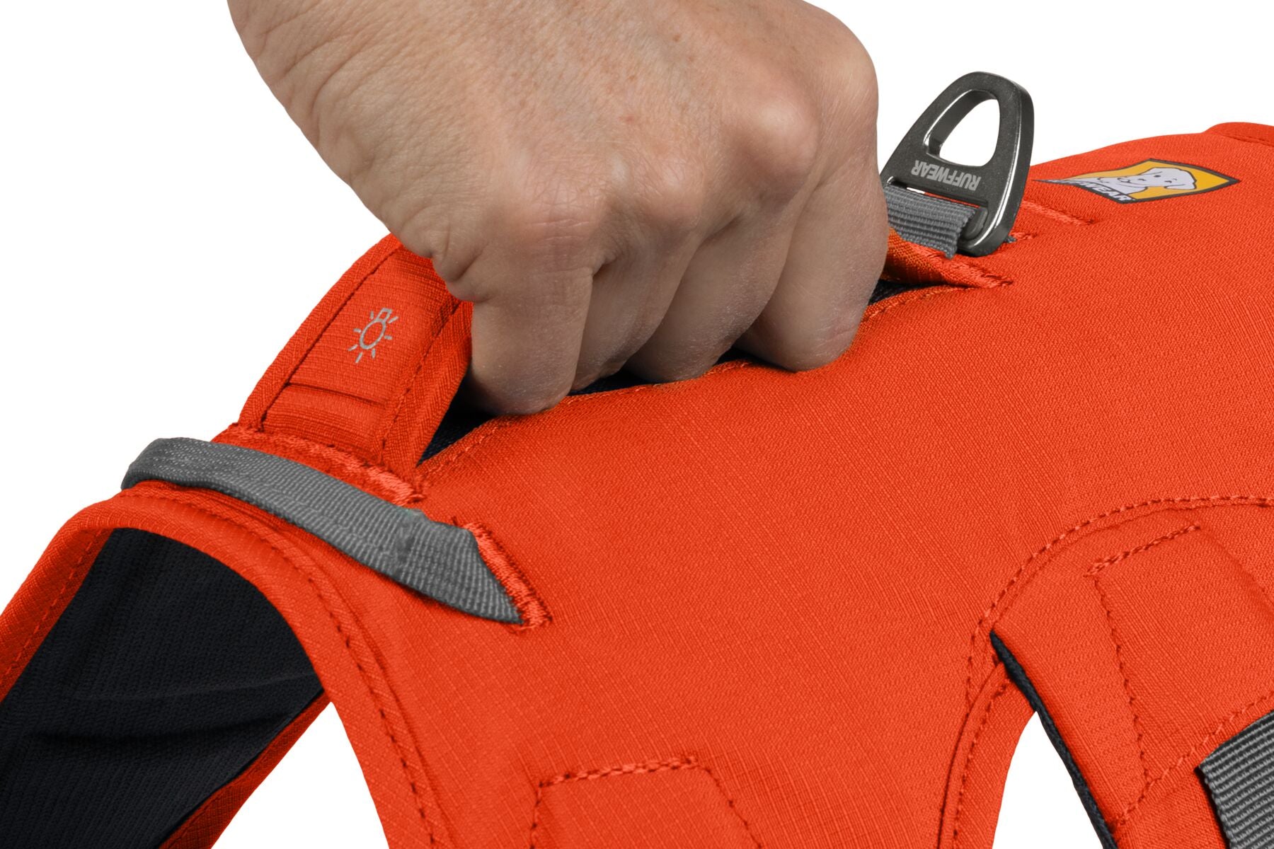 Ruffwear Web Master Harness® - Adjustable Multi-Use Dog Harness with Handle in Blaze Orange - Perfect for Hiking, Running & Outdoor Adventures