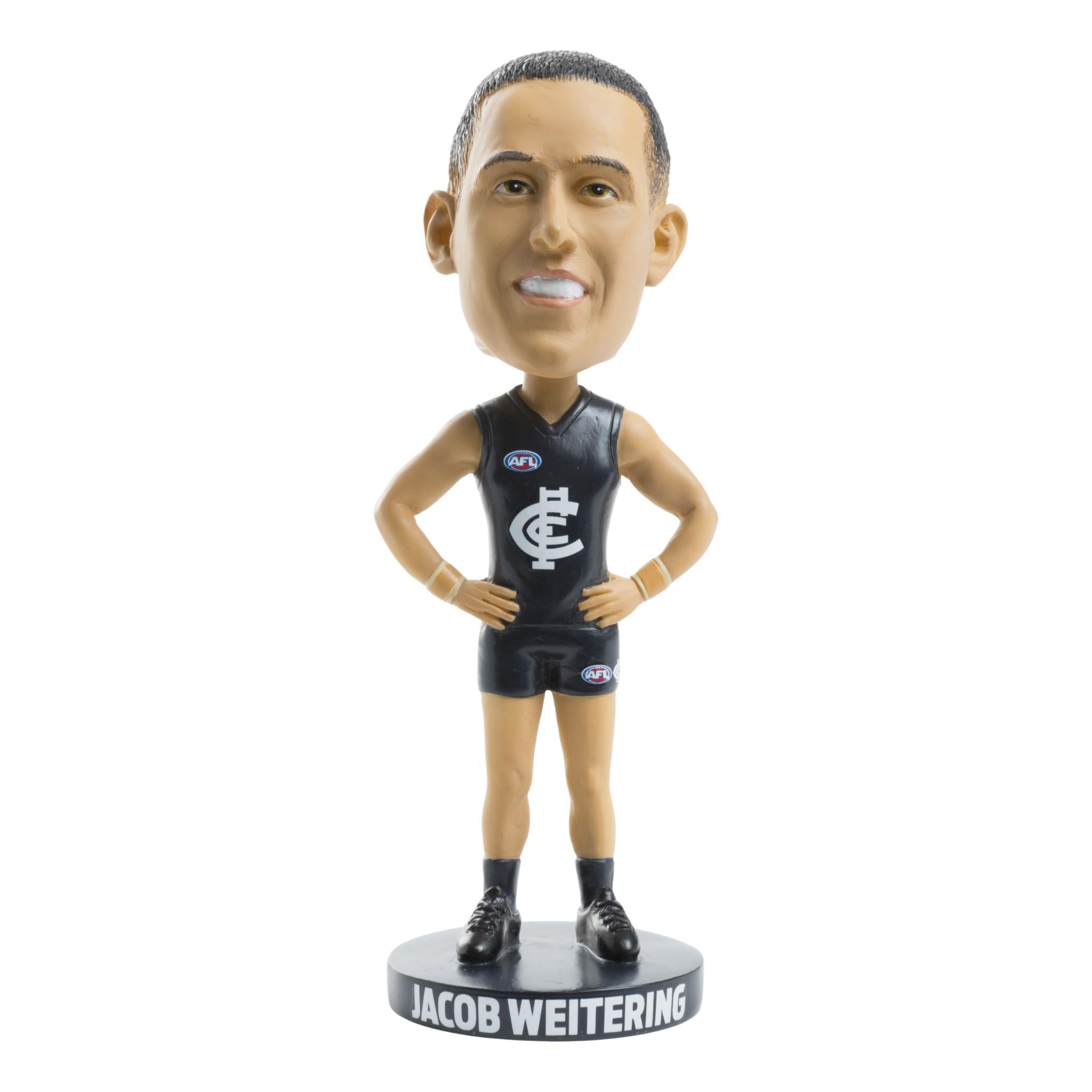 Carlton Blues AFL Jacob Weitering Bobblehead - Officially Licensed AFL Collectible - Perfect for AFL Fans, Sports Memorabilia Collectors & Home/Office Decor