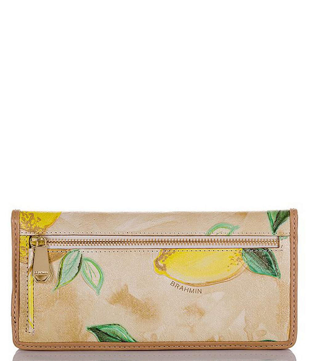Brahmin Amalfi Collection Lemon Ady Wallet - Stylish Leather Wallet for Women - Perfect for Everyday Use, Travel & Gift Giving