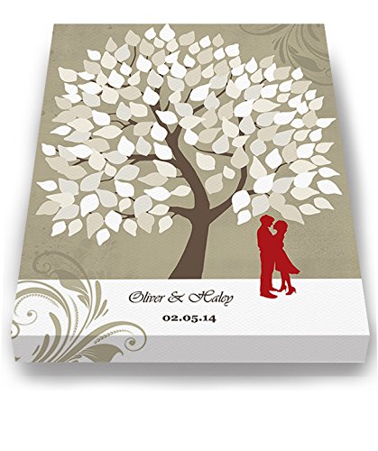 Custom Couple's Tree Canvas Wall Art - Personalized His & Hers Wedding Gift with Names & Date - Romantic Anniversary, Housewarming Present for Newlyweds - 20