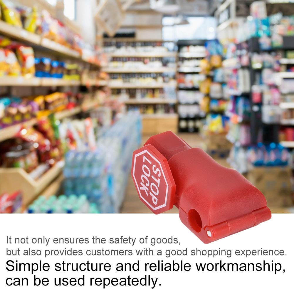 100Pcs Anti-Theft Hook Lock Fasteners - Secure Display Shelf Hooks for Retail Stores, Supermarkets & Shopping Malls - No Key Needed - Perfect for Electronics, Mobile Phones & Merchandise Security
