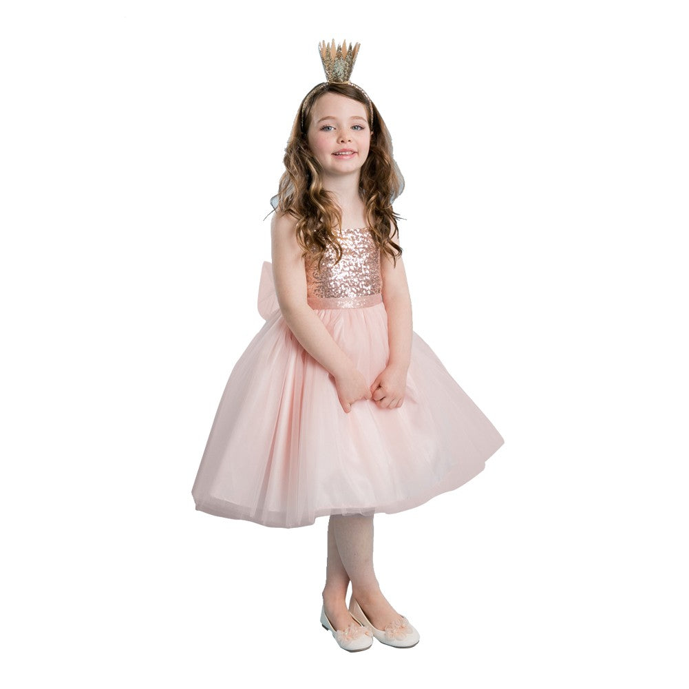 Sparkly Sequined Tulle Junior Bridesmaid Dress for Big Girls Size 8-12 | Elegant Party Wear for Weddings, Prom & Special Occasions