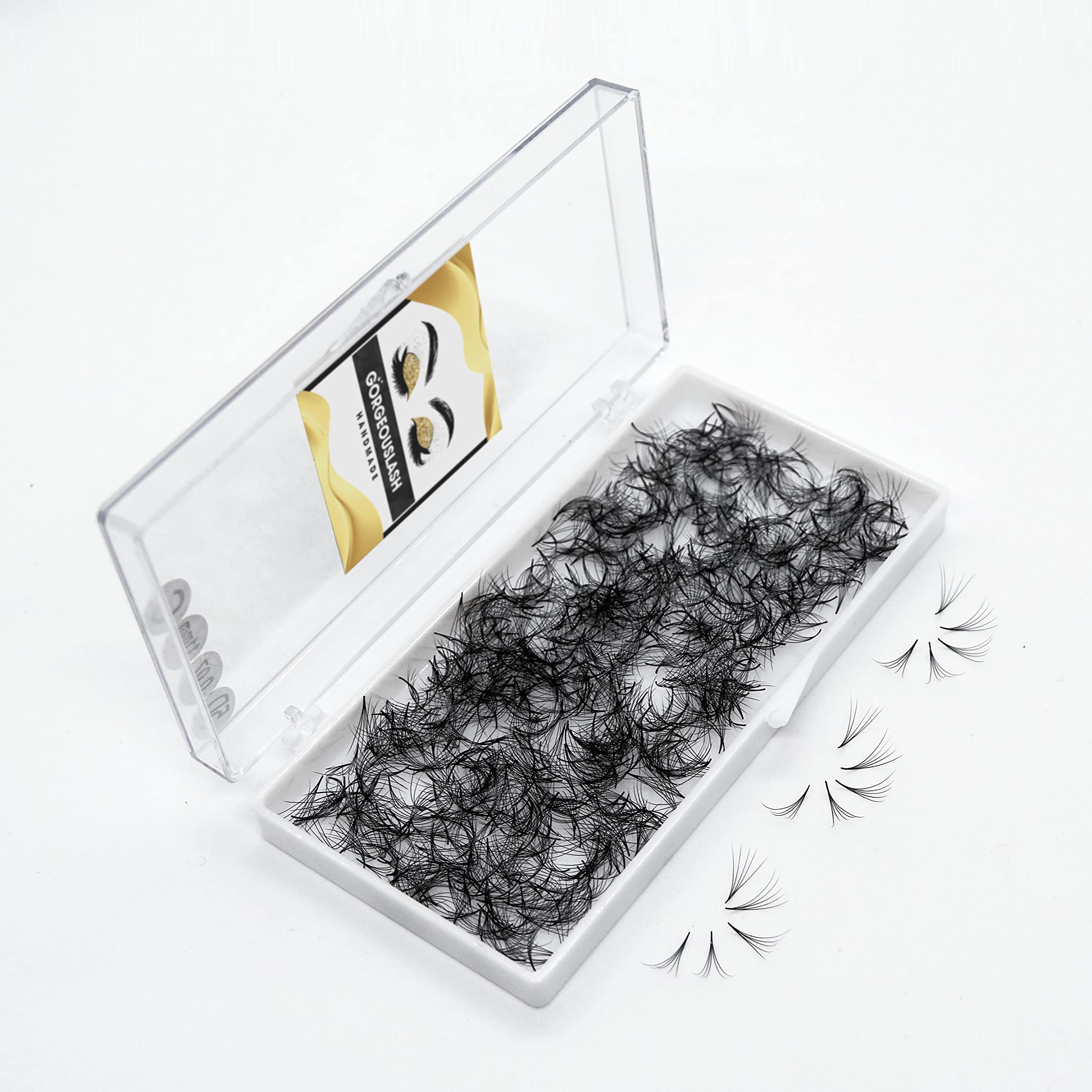 1000 Handmade Eyelash Extension Fans - 3D to 10D Volume Lashes (5D Curl C, 12mm) for Professional Salon & DIY Lash Artists - Perfect for Bridal, Party & Special Occasion Makeup