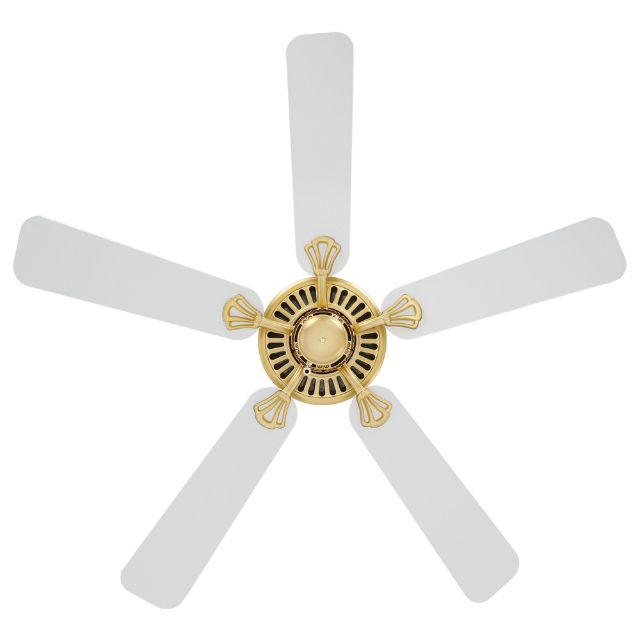 Eglo Waikiki 52 Inch Matte Brass White Ceiling Fan with Remote Control - Perfect for Living Room, Bedroom, and Outdoor Patio Cooling