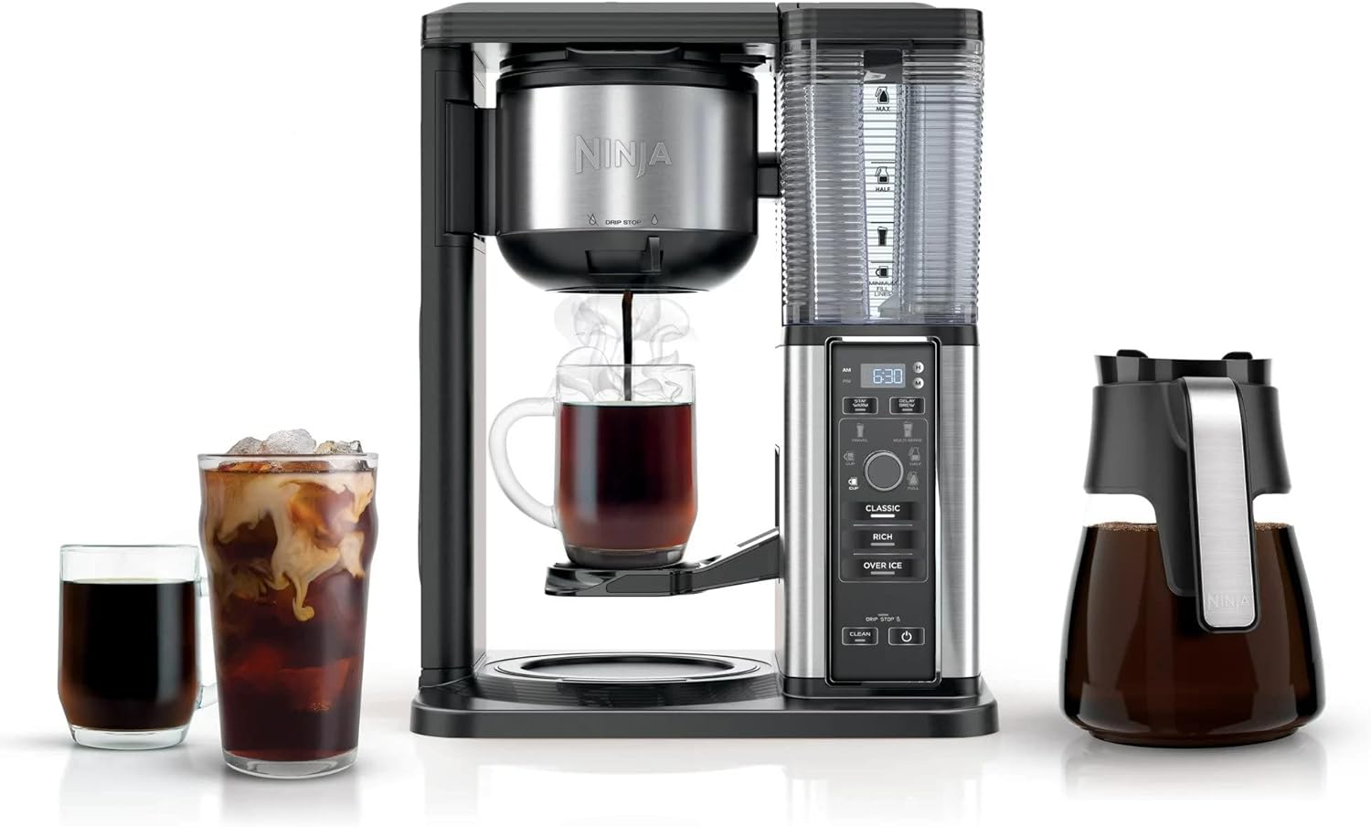 Ninja CM300 Hot & Iced Coffee Maker - Single Serve & Drip Coffee System for Home & Office - Perfect for Iced Coffee, Hot Brews & Travel Mugs