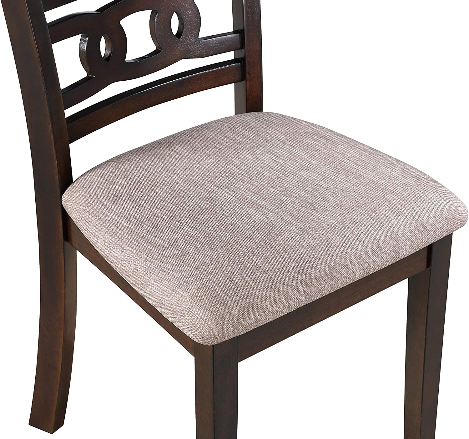 Premium Gia Dining Chairs Set of 2 - Classic Cherry Brown Wooden Chairs for Kitchen, Dining Room & Breakfast Nook - Comfortable & Stylish Home Furniture