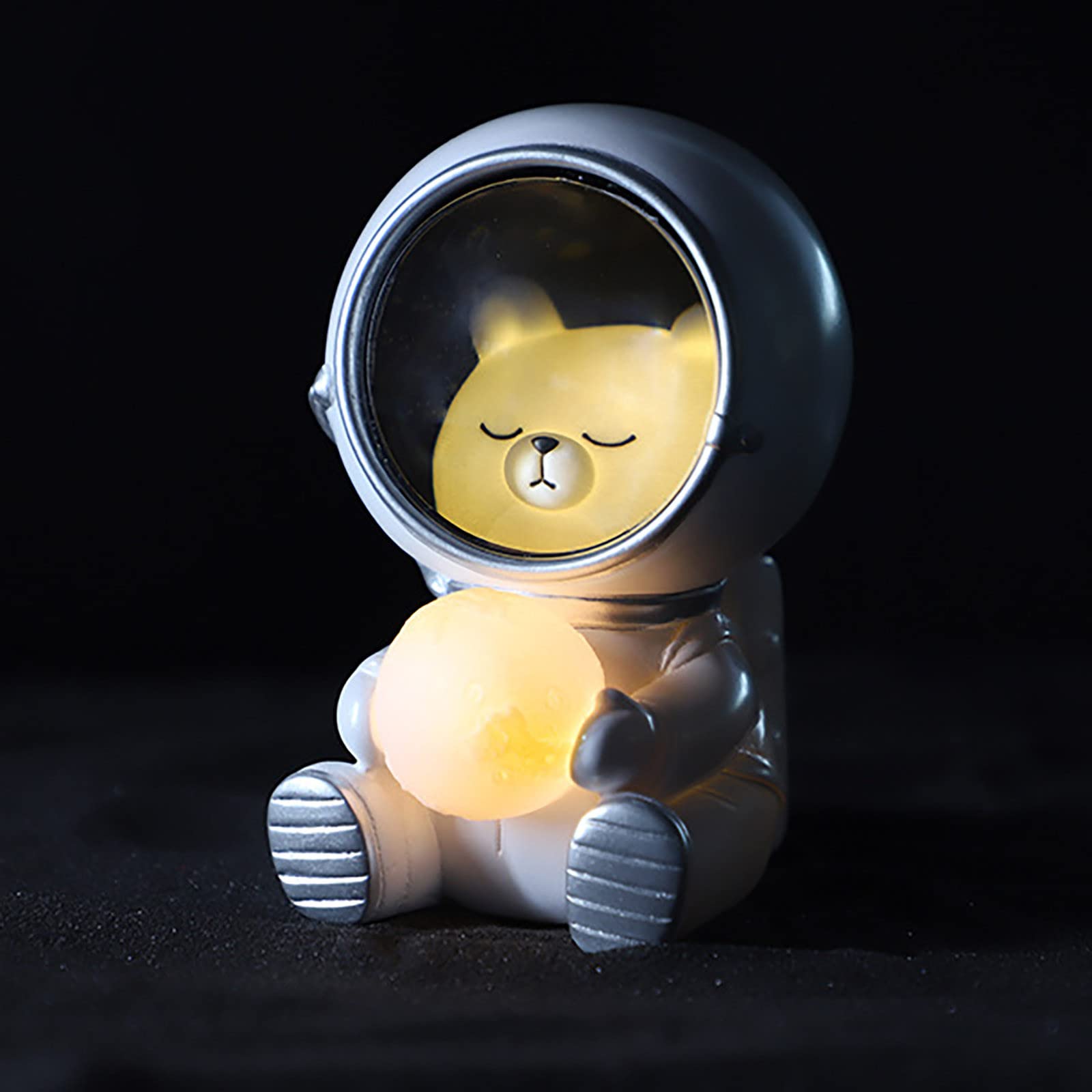 Hopishy Astronaut Night Light - Cute Bear Shape Spaceman LED Night Lamp, Galaxy Guardian Moon Light for Kids Room, Desktop Decoration | Perfect Christmas Birthday Gift for Boys Girls Family Friends | Bedtime Reading, Nursery Decor, Gift Idea