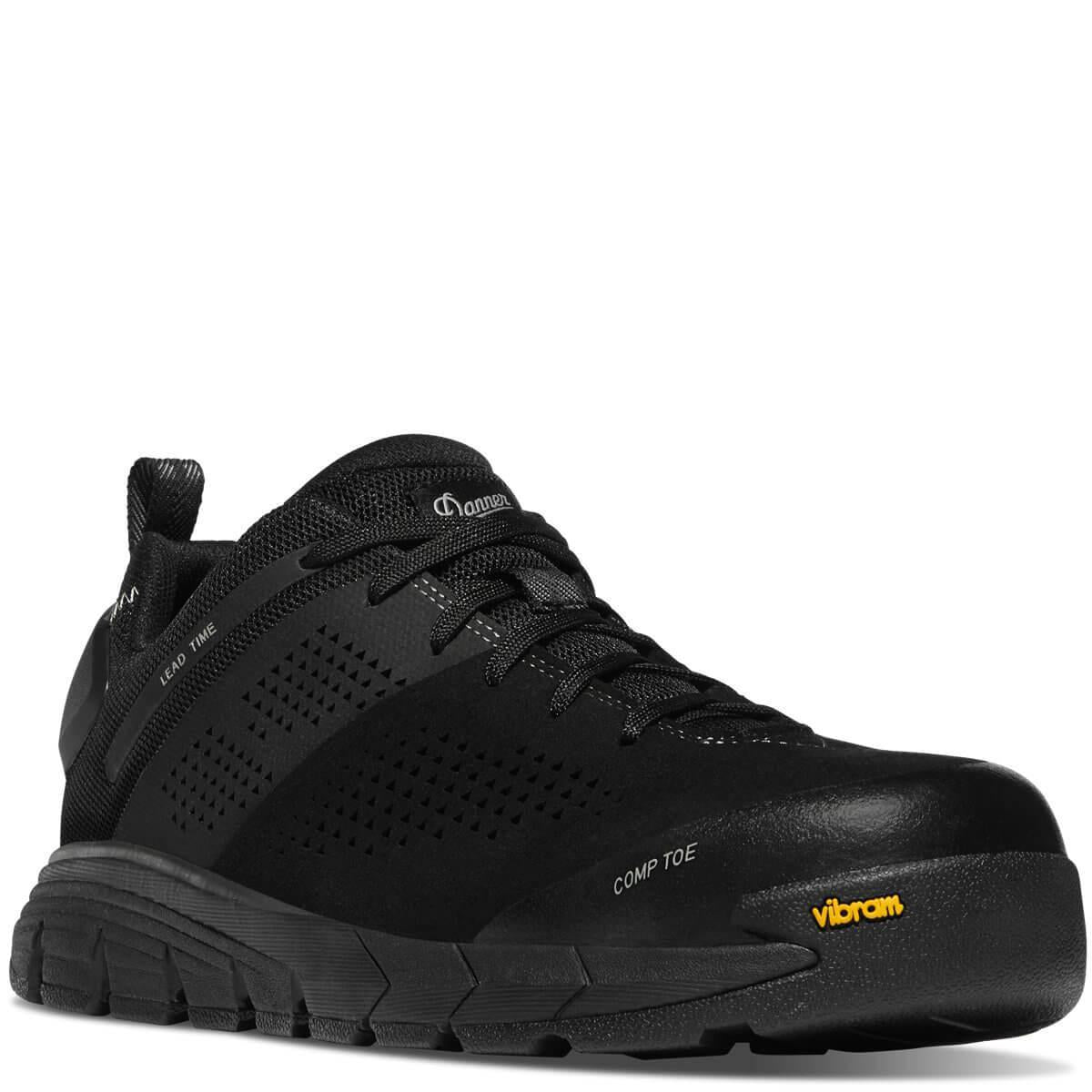 Black Nano Toe Work Shoes with 3-Day Lead Time - Durable Safety Footwear for Construction, Warehouse & Industrial Work