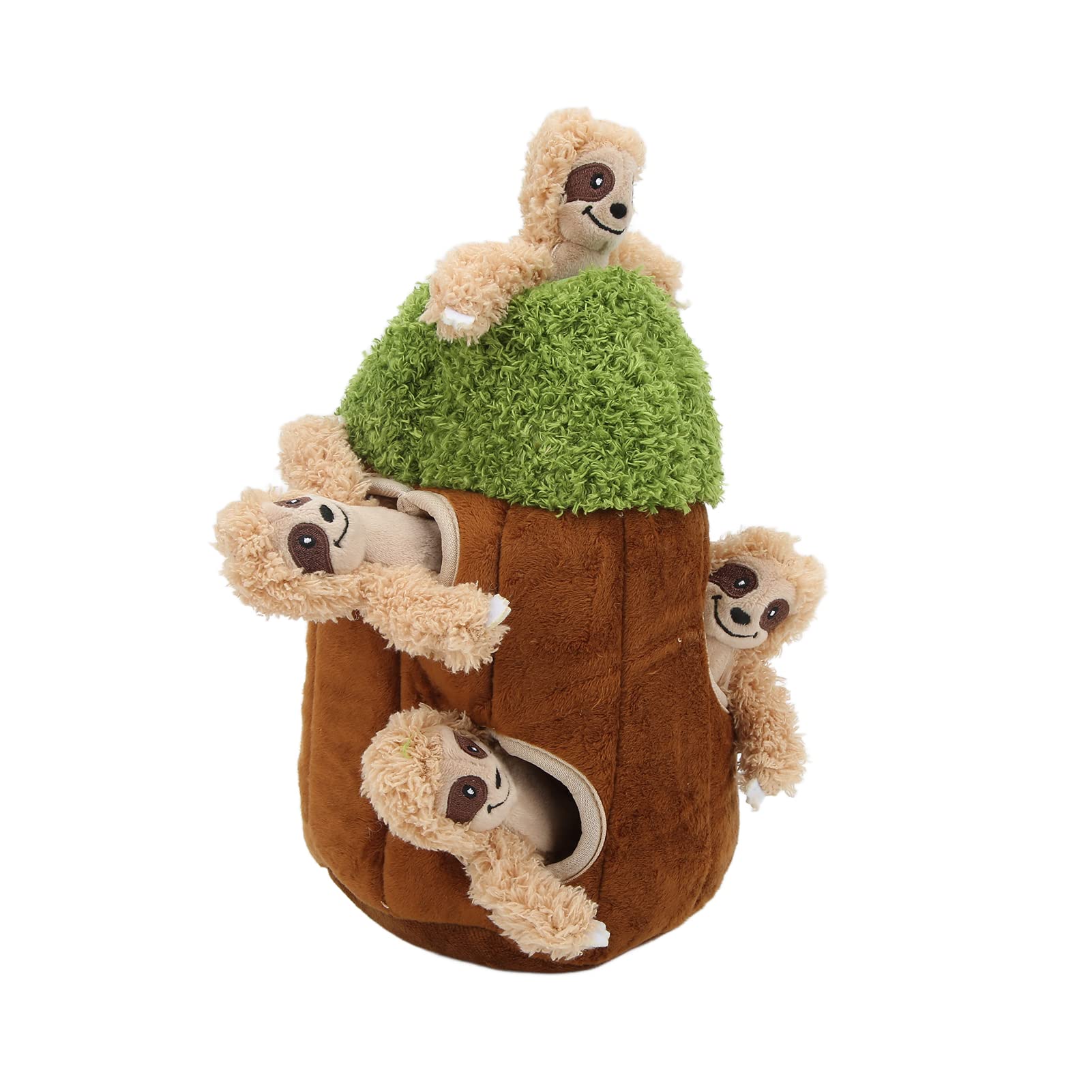 **Petyoung Hide and Seek Dog Toys – Interactive Squeaky Sloth Plush Puzzle Toy for Dogs – Fun Burrow Game for Indoor Play & Mental Stimulation**