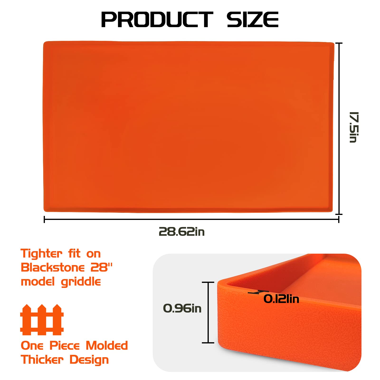 **Heavy Duty Food Grade Silicone Griddle Mat for Blackstone 28