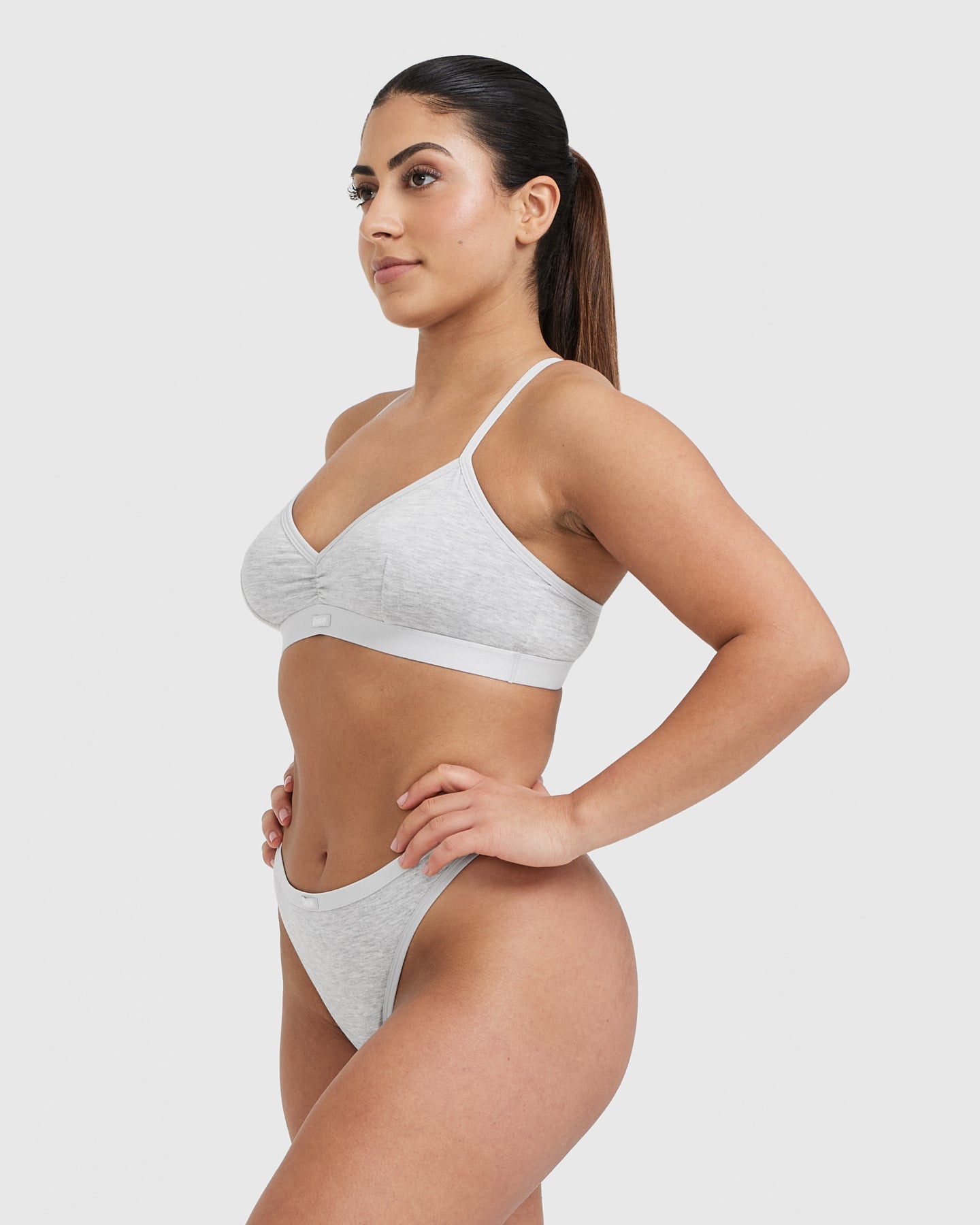 Soft Classic Bralette - Comfortable Wire-Free Bra for Women | Grey Marl | Perfect for Yoga, Lounging & Everyday Wear