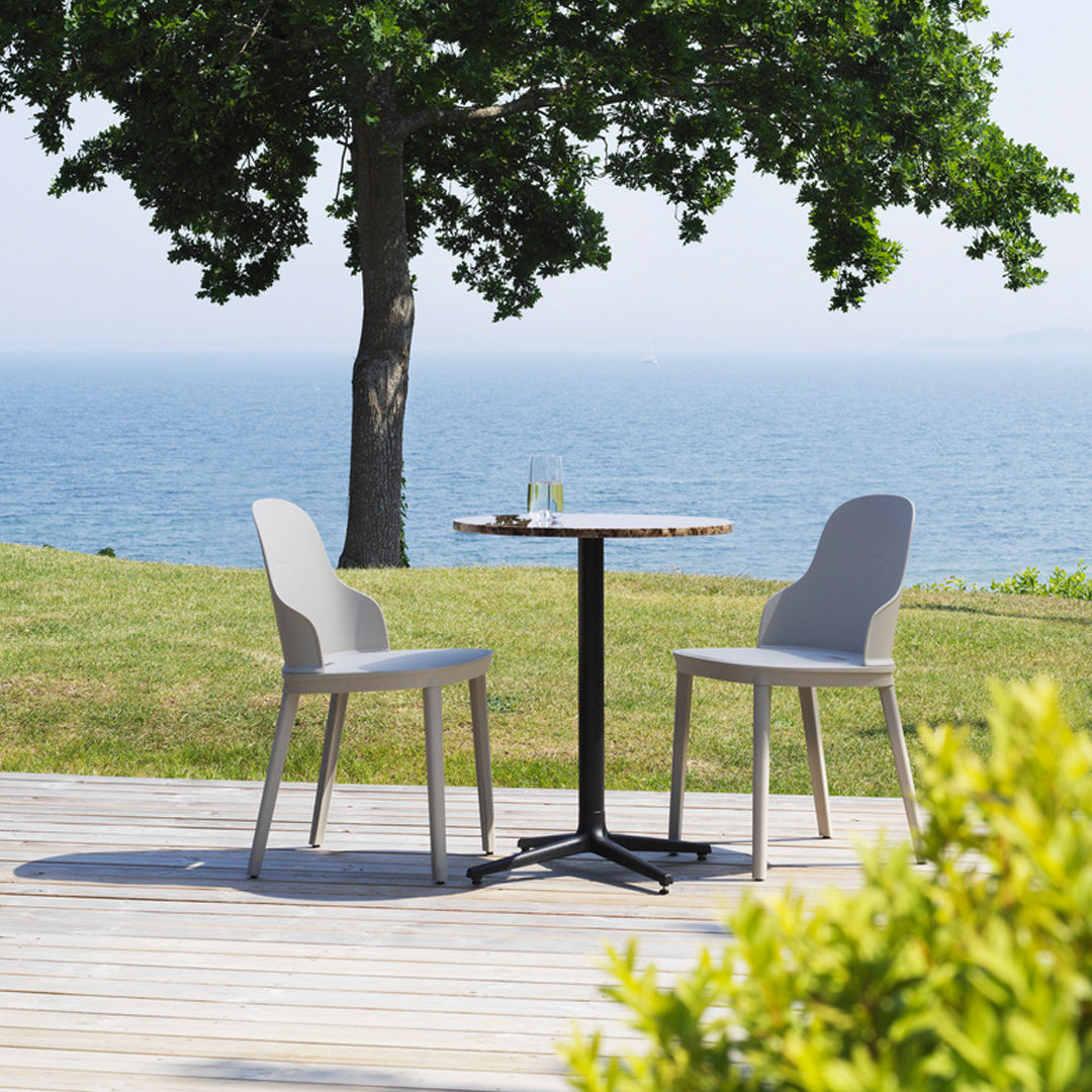Allez Outdoor Dining Chair - Weather-Resistant Patio Chairs for Backyard, Garden & Poolside - Comfortable Stackable Outdoor Furniture for Restaurants & Home Use