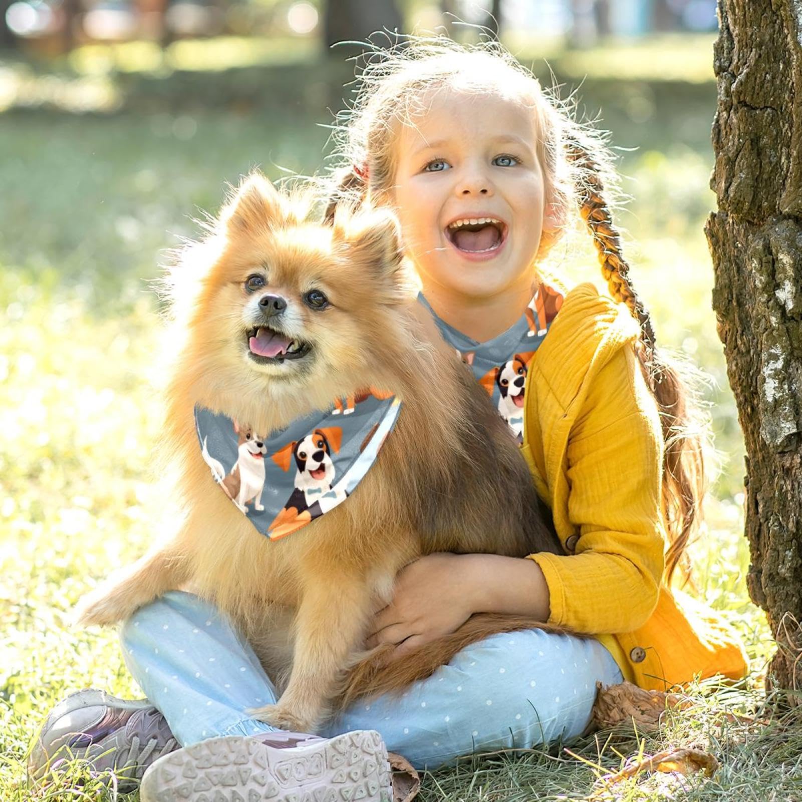 2-Pack Abstract Animal Print Dog Bandanas for Small, Medium & Large Pets - Soft & Stylish Dog Scarves for Dogs & Cats - Perfect for Holidays, Parties & Daily Walks