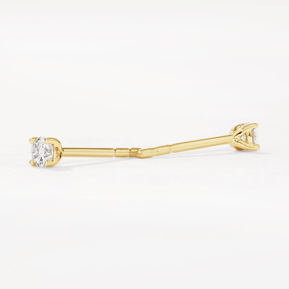 0.15ct Lab Grown Diamond Round Stud Earrings in 10k Gold - Perfect for Everyday Wear, Gift Giving & Special Occasions
