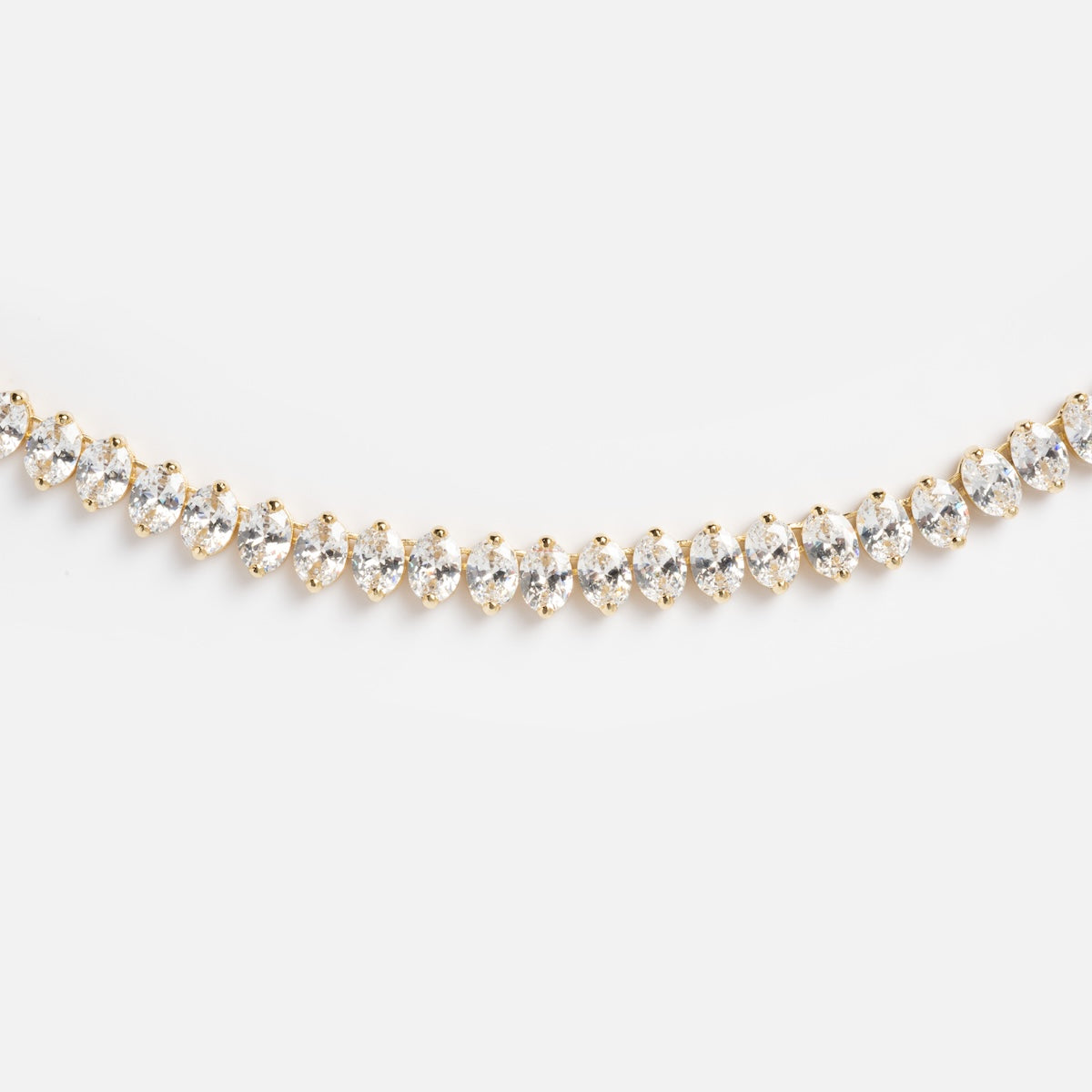 Hello Gorgeous Tennis Necklace for Women - Elegant Diamond-Cut Cubic Zirconia Choker - Perfect for Weddings, Parties & Special Occasions