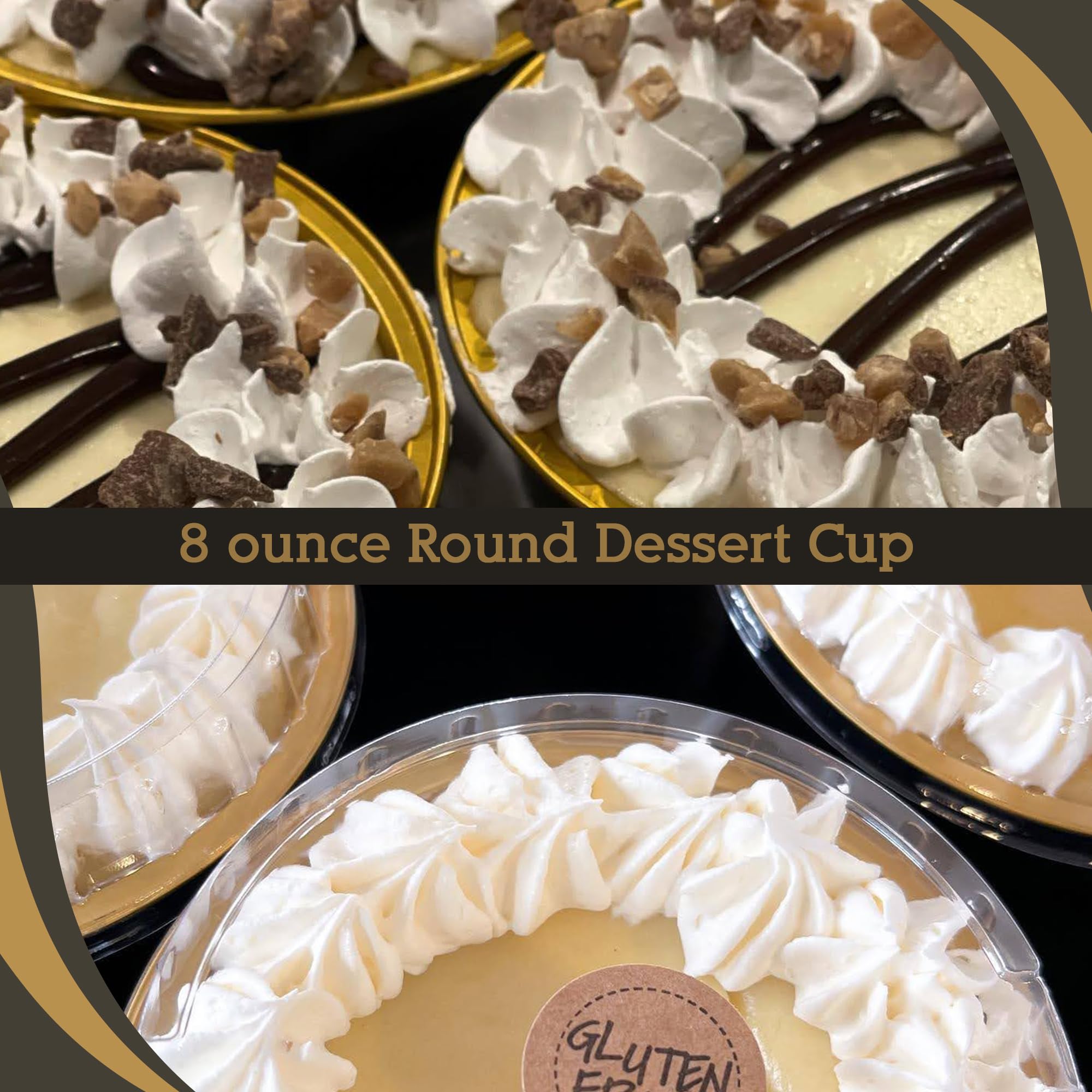KitchenDance 8 oz Disposable Round Aluminum Foil Pans with Snap-on Lids - Mini Cake Pans for Baking, Cupcake Containers, Party Dessert Trays - Vibrant Colors & Sturdy Scalloped Design - Perfect for Parties, Picnics, Potlucks & Meal Prep (Set of 12)