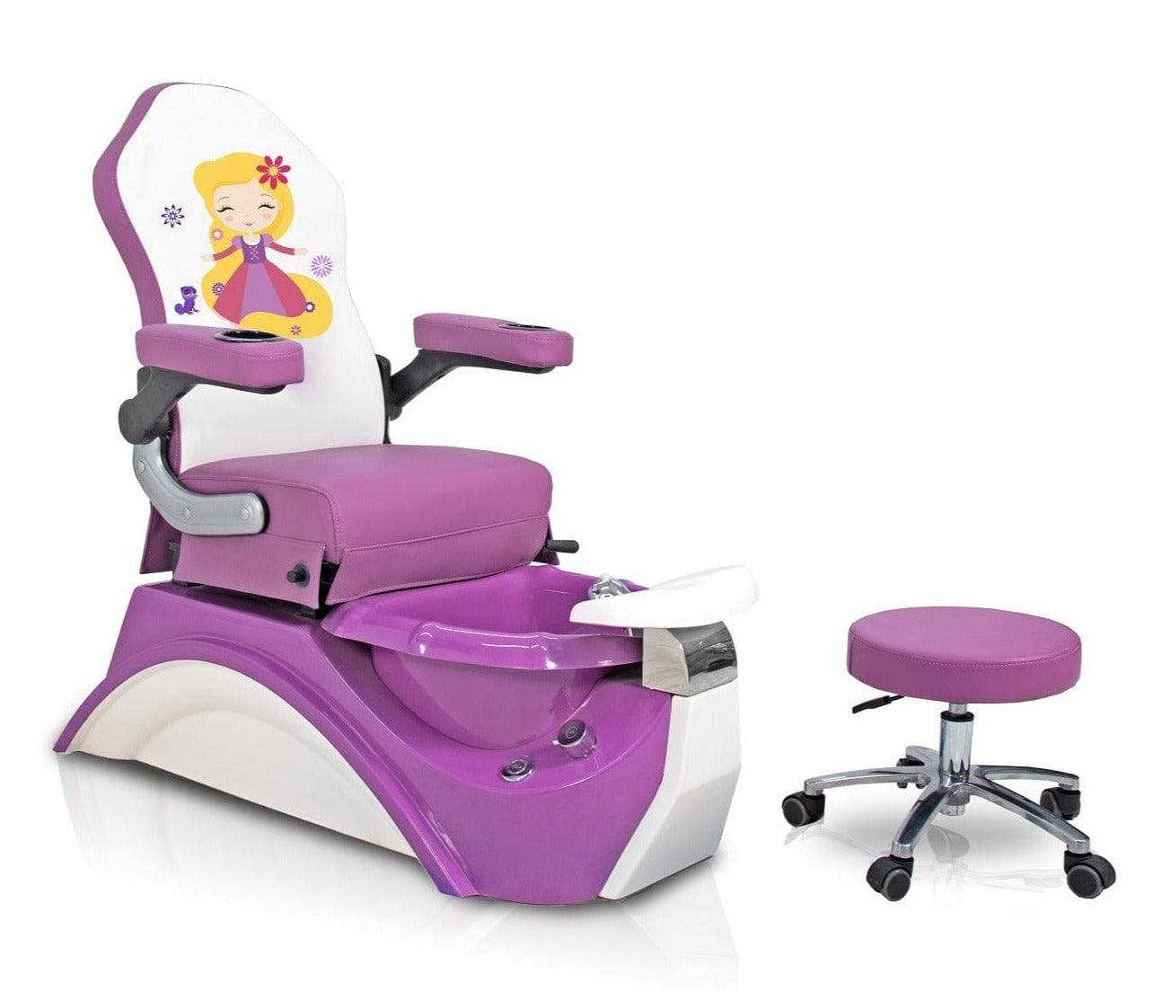 Brianna Kids Pedicure Chair - Adjustable Children's Spa Chair for Home Salon, Perfect for DIY Nail Care & Relaxation - Great Gift for Girls Birthday Party & Spa Day Fun