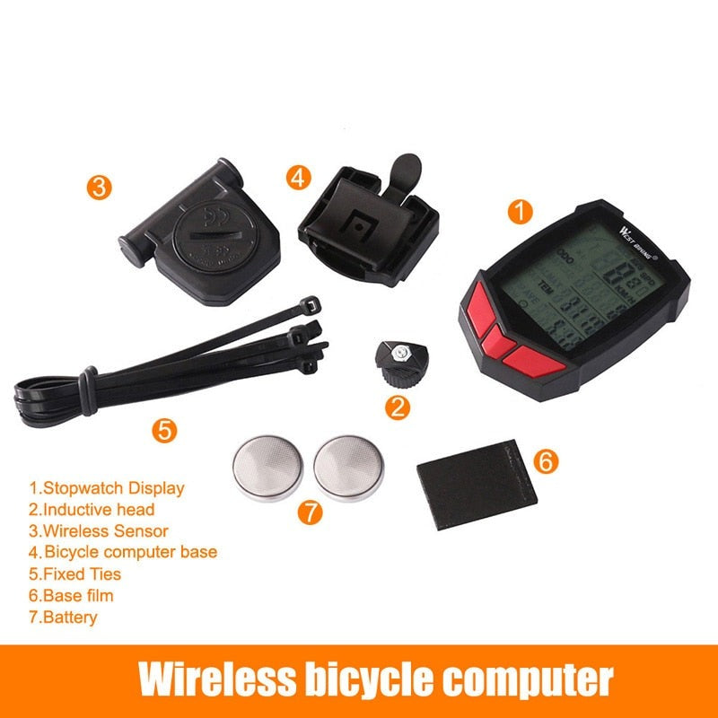 Wireless Bike Computer with 20 Functions - Speedometer, Odometer & Stopwatch for Cycling | Wired/Wireless Bicycle GPS Tracker for Road & Mountain Bikes | Perfect for Commuting, Training & Outdoor Adventures