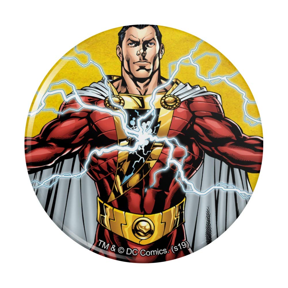 Justice League Shazam Character Fridge Magnet - Superhero Refrigerator Decoration for Kids Room, Office & Locker - Fun DC Comics Collectible Gift for Fans