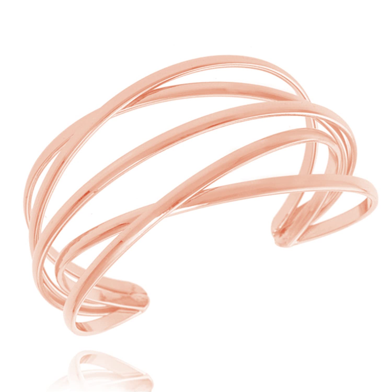Elegant Gold & Silver Cuff Bracelets for Women - Rose Gold Bangle Bracelet Set for Everyday Wear & Special Occasions | Perfect Gift for Her, Birthday, Anniversary & Wedding Jewelry