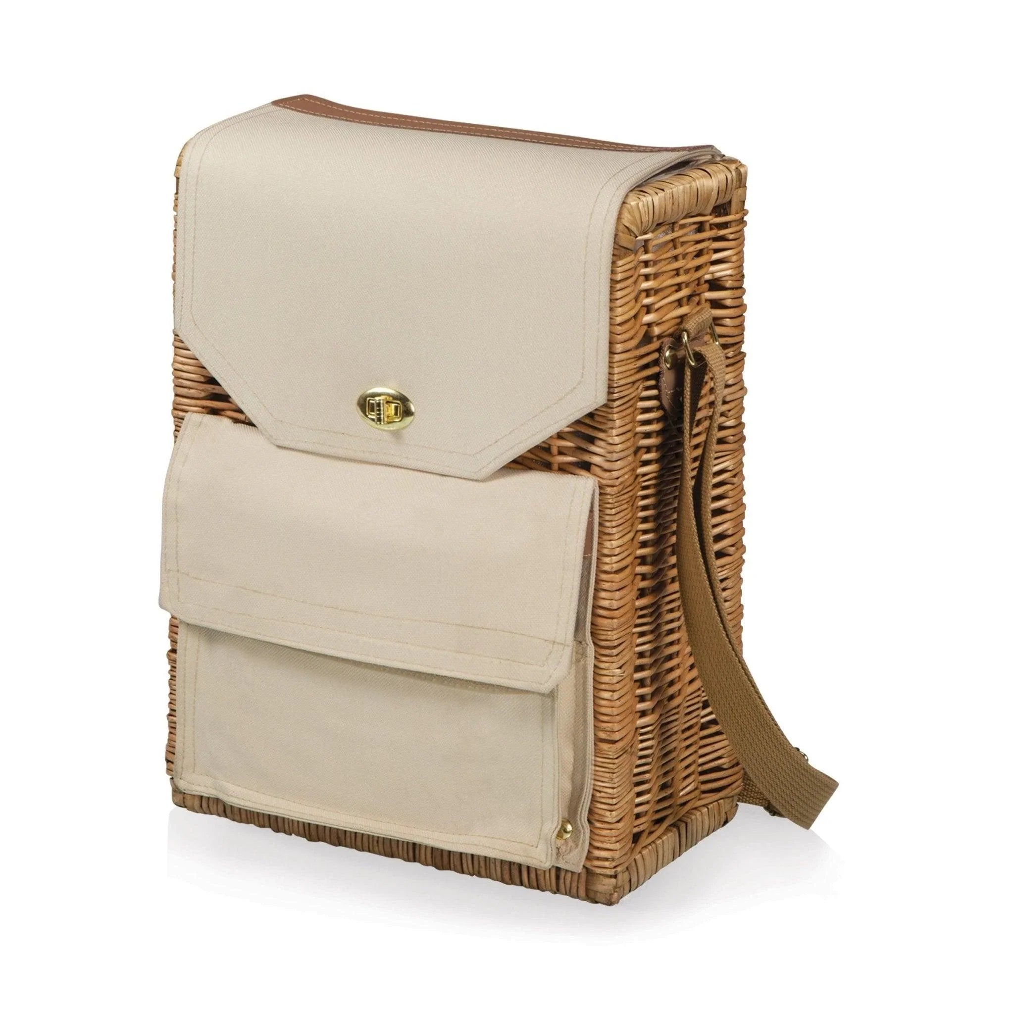 Premium Barcelona Wine & Cheese Gift Basket - Natural Willow Basket with Tan Lining - Perfect for Housewarming, Anniversary & Holiday Gifts
