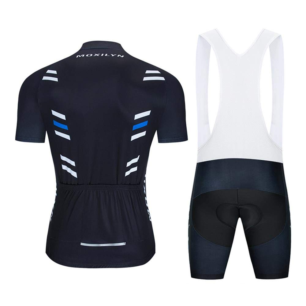 MOXILYN Men's Cycling Jersey & Bib Shorts Set - 20D Gel Padded Mountain Bike Clothing for Road & MTB | Moisture-Wicking, Breathable Performance Wear for Cycling, Training & Outdoor Sports