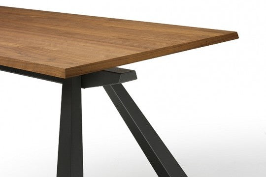 Midj Zeus Modern Dining Table - Solid Wood Kitchen Table for 6 - Elegant Home Dining Furniture for Family Gatherings & Dinner Parties
