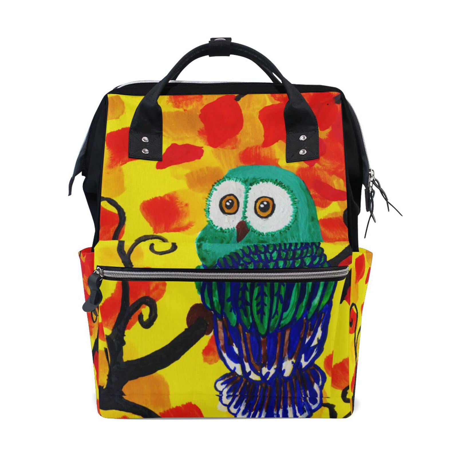 Owl Diaper Backpack - Large Capacity Nappy Bag for Travel & Newborn Essentials - Perfect for Moms On-the-Go