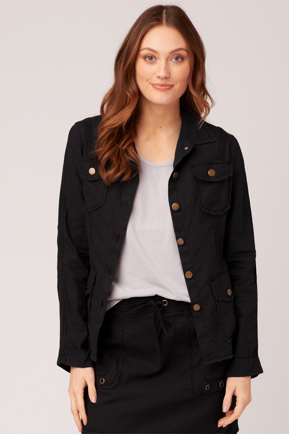 Stylish Cotton Linen Safari Jacket with Raw Edge Details - Perfect for Outdoor Adventures, Travel & Casual Wear