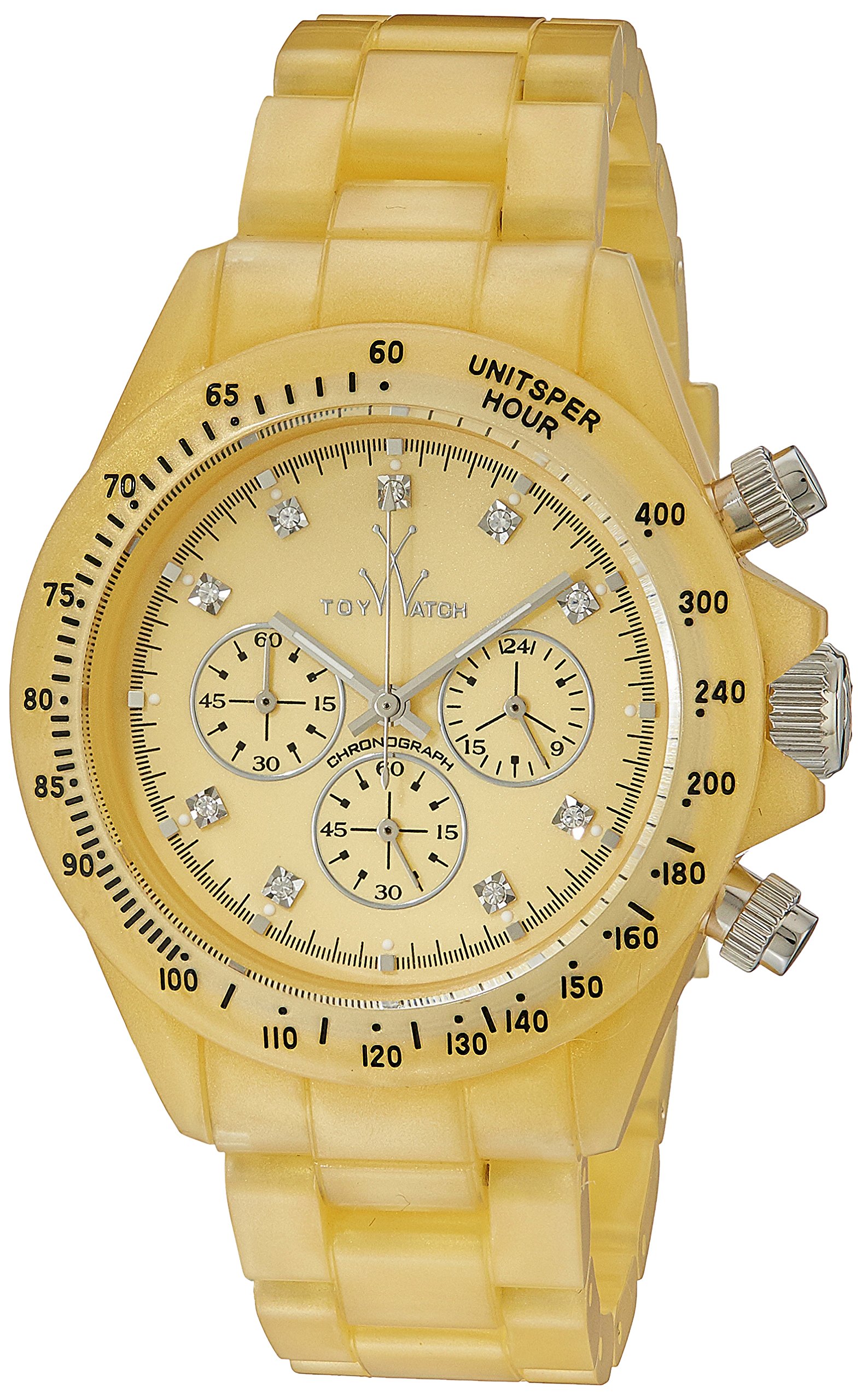 ToyWatch Women's FLP07GD Fashion Quartz Watch with Yellow Dial & Plastic Band - Perfect for Casual Wear, Gifts, and Everyday Use