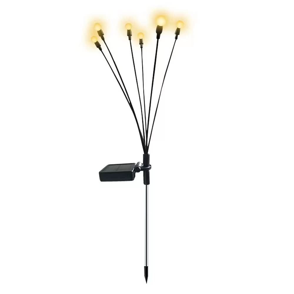 Solar Powered Firefly Lights Outdoor Waterproof - Solar Garden Lights with Wind Swaying Effect, Warm White Decorative String Lights for Patio, Yard, and Garden Decor (1 Pack) - Perfect for Outdoor Parties, Weddings, and Landscape Lighting
