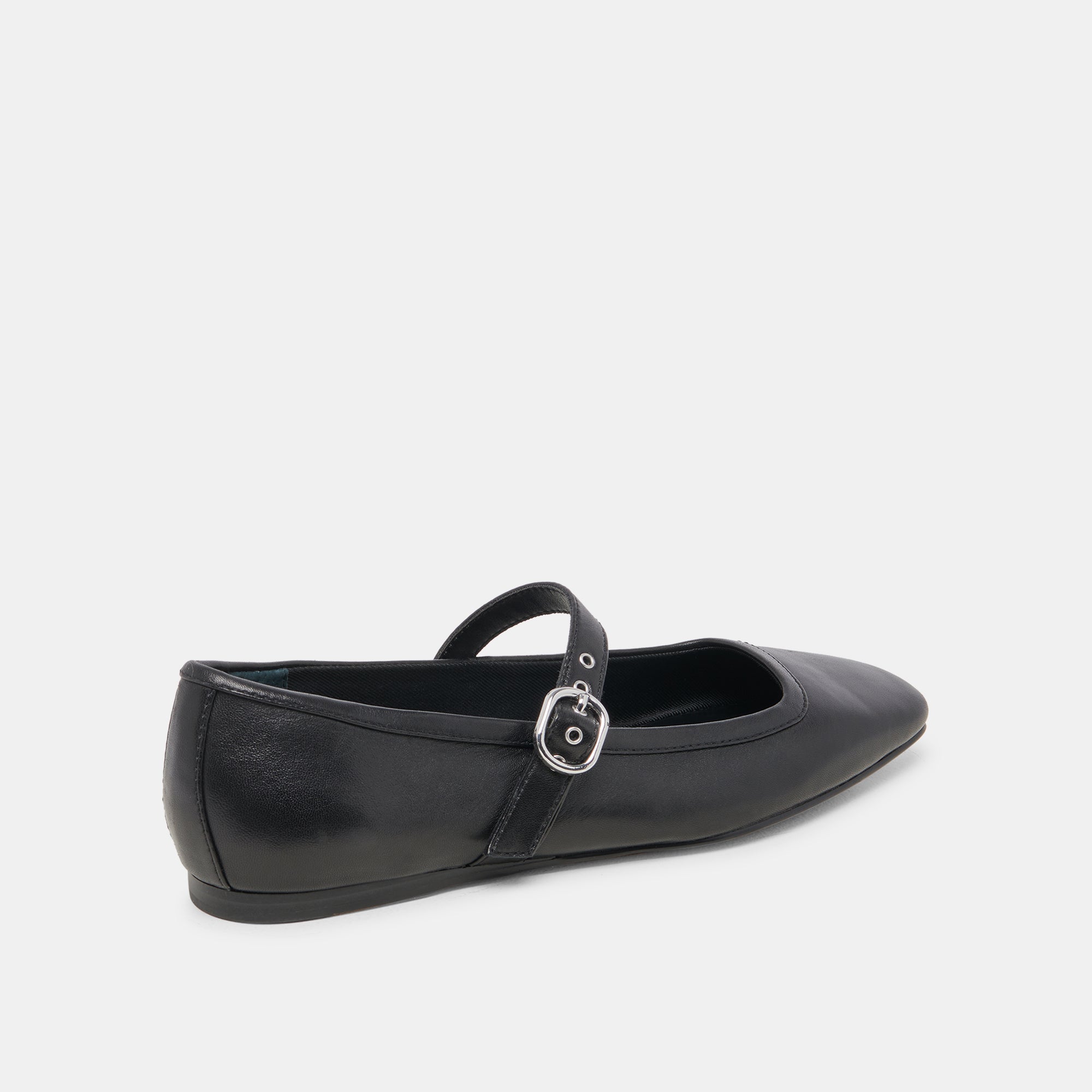 RODNI Women's Black Leather Ballet Flats - Comfortable & Stylish for Work, Travel & Casual Wear