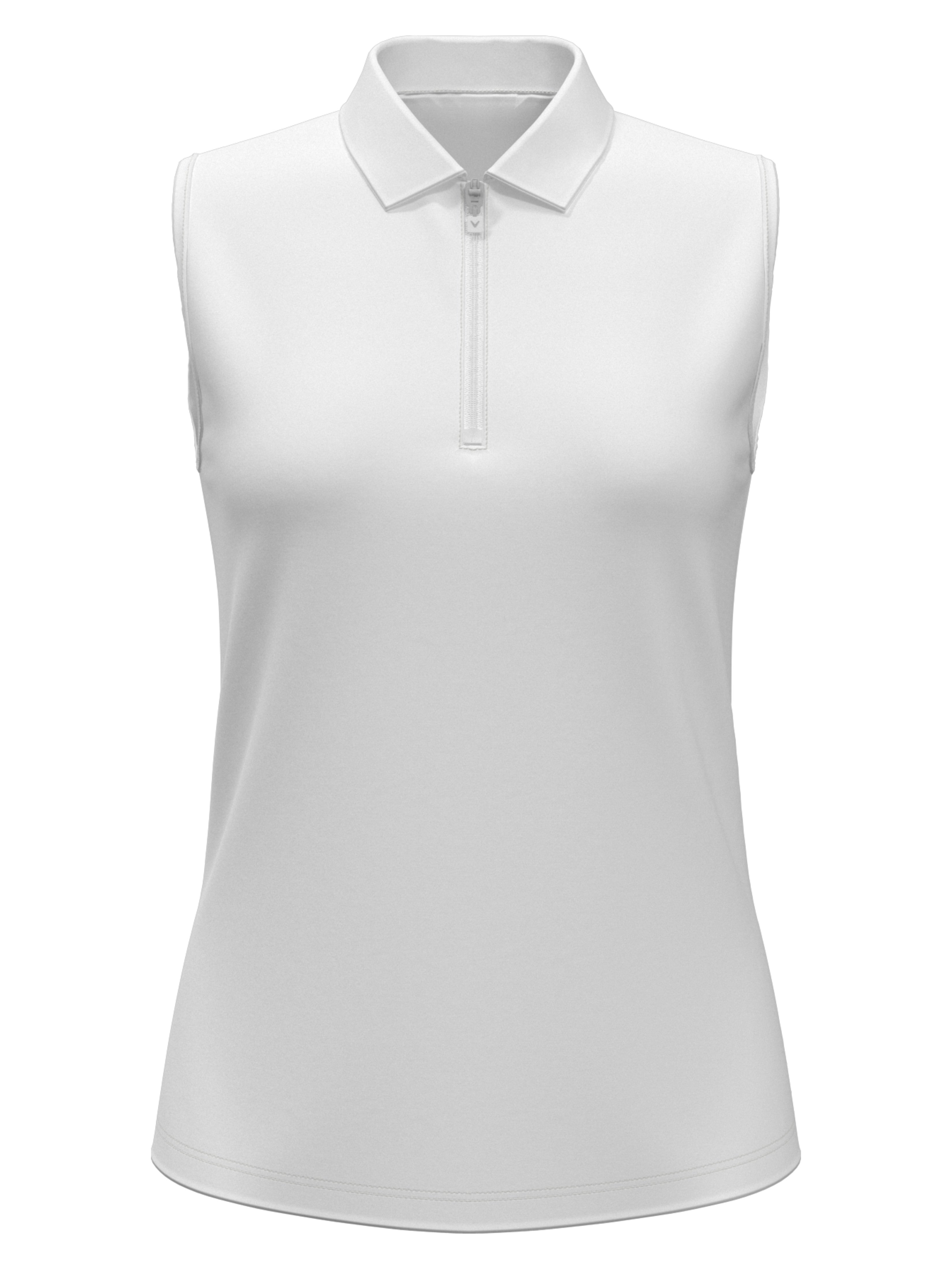 Women's 1/4 Zip Solid Sleeveless Golf Polo Shirt - Breathable Moisture-Wicking Athletic Top for Golf, Tennis & Outdoor Sports