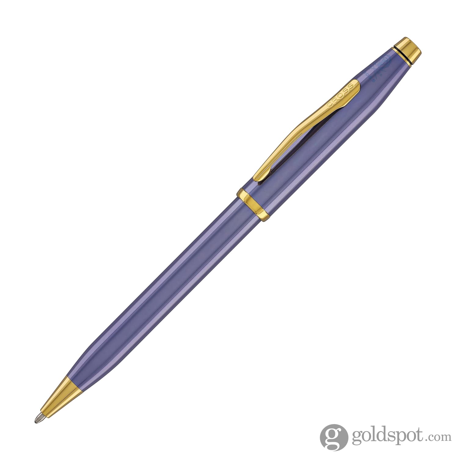 Cross Century II Ballpoint Pen - Lavender Blue Lacquer with 23kt Gold Trim - Premium Writing Instrument for Business, Gifts & Luxury Collectors