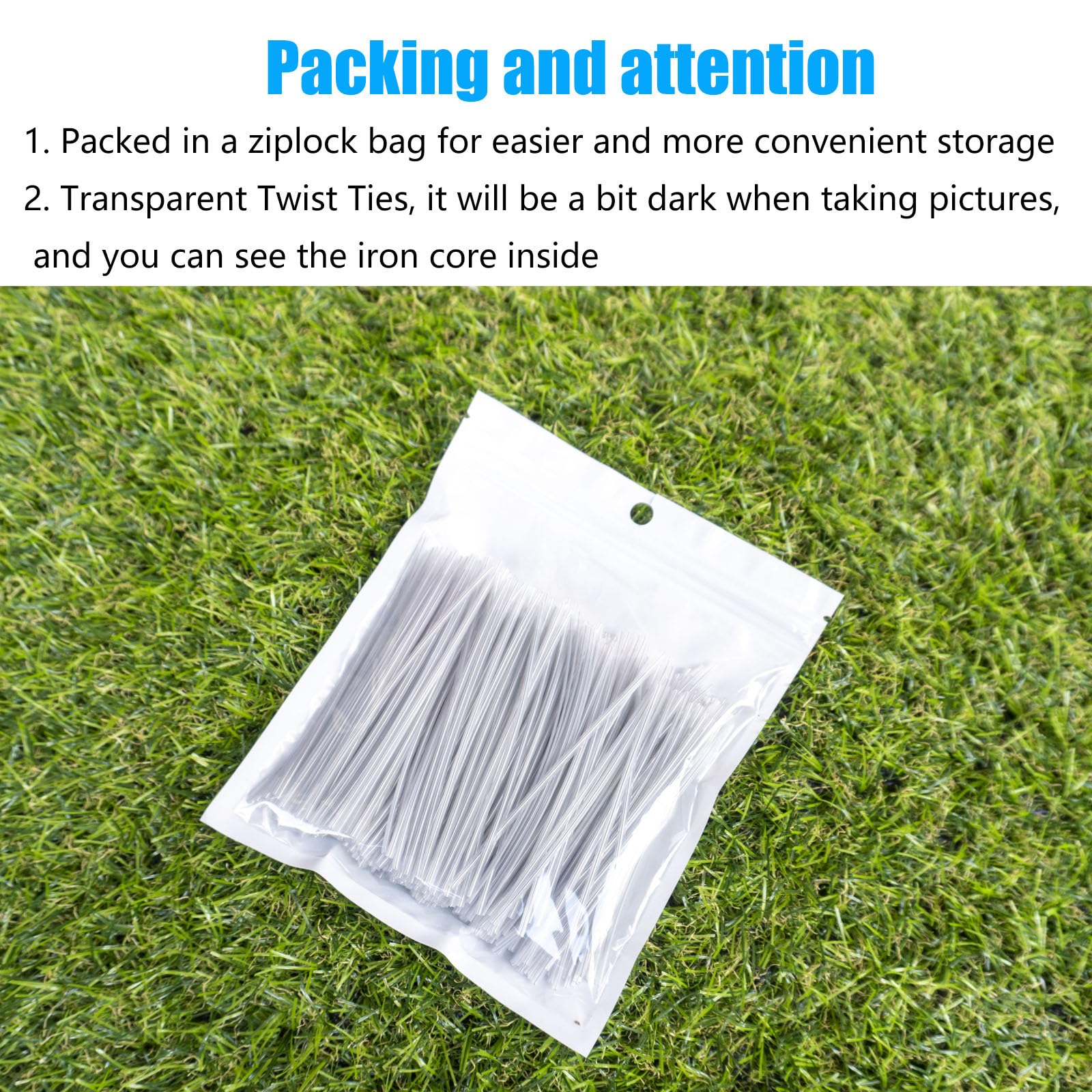 500 Pcs 4-Inch Clear Plastic Twist Ties - Reusable Cable Ties for Organizing, Plant Support & Christmas Decor | 10cm Coated Garbage Bag Ties for Home, Office & Holiday Storage