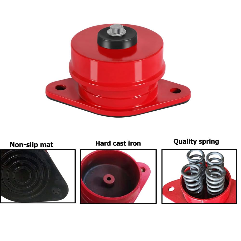 Heavy Duty Spring Vibration Isolator - 4 Pack Floor Mount Vibration Dampeners for Industrial Machinery | Machine Mounting, HVAC Systems & Equipment Noise Reduction