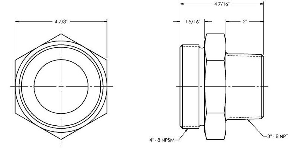 Dixon Boss GM38 Plated Iron Hose Fitting - 3