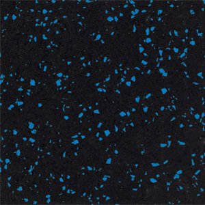 Premium 1/4 Inch (7mm) Thick Heavy-Duty Rubber Floor Mats - 4' x 6' Blue Exercise Mats for Gym, Home & Garage - Made in USA - Fast Shipping - Non-Slip Protective Flooring for Workouts, Yoga & Equipment Protection