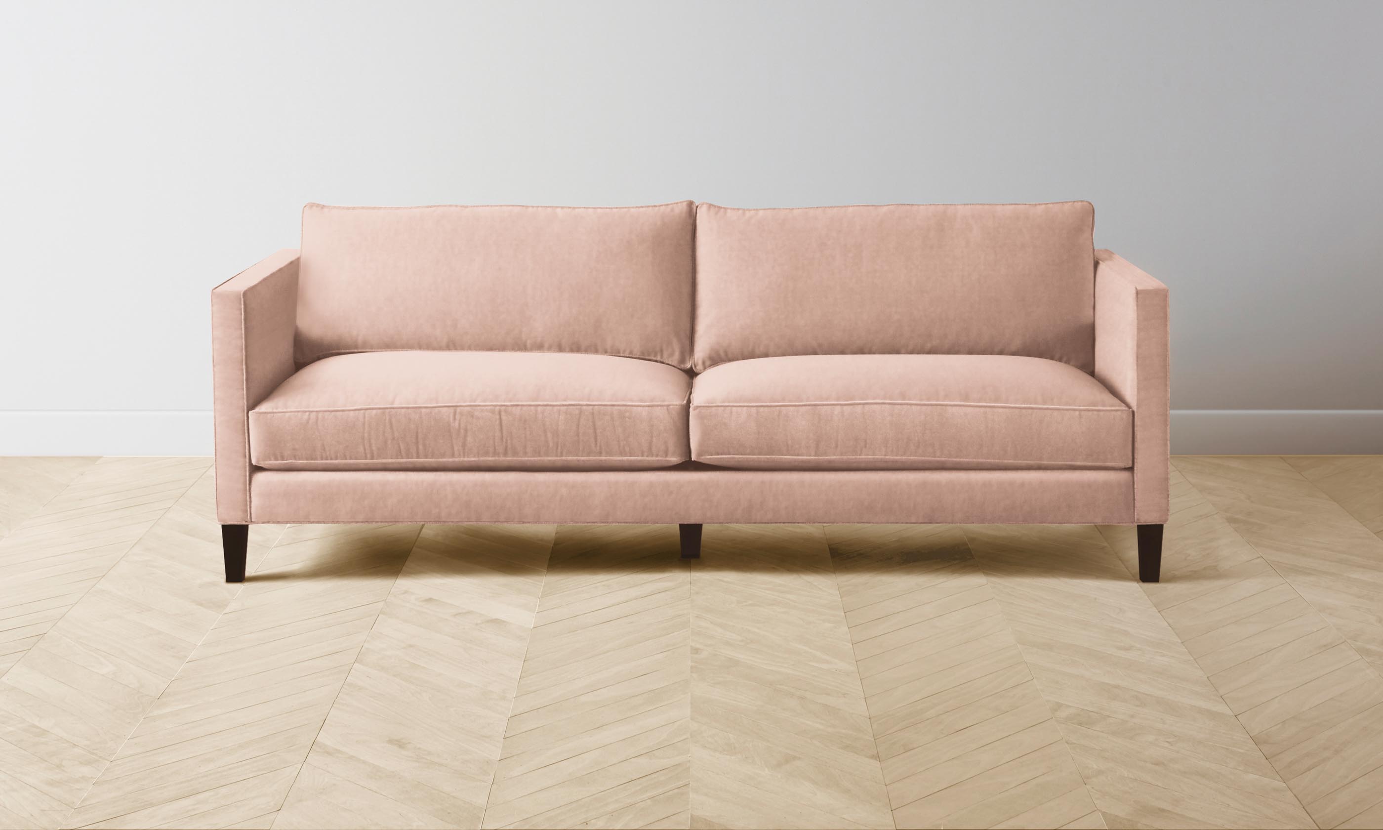 Crosby Performance Velvet Sofa in Dusty Rose - Luxurious Comfort for Living Room, Lounge & Home Decor