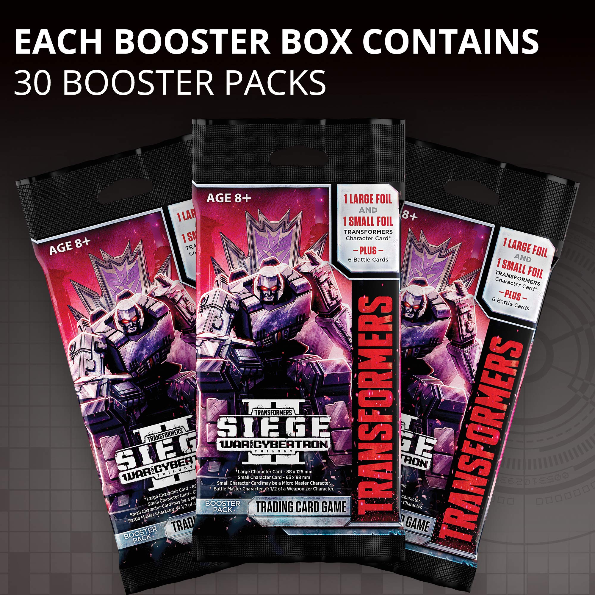 Transformers TCG: War for Cybertron Siege II Booster Box - 30 Packs (240 Cards) + Trypticon Exclusive Pack (4 Cards) | Collectible Trading Card Game for Battles & Strategy | Perfect for Game Nights & Tournaments