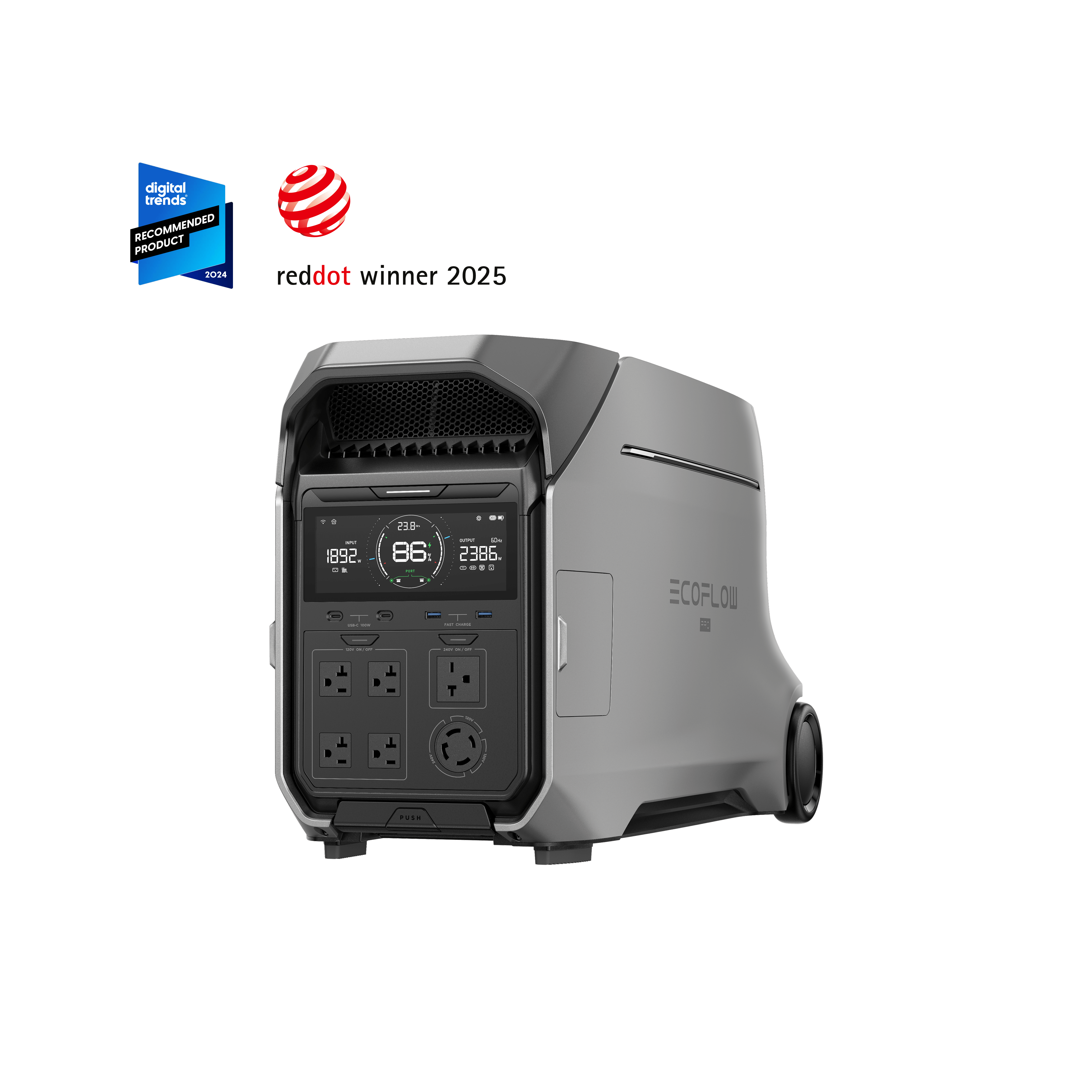 EcoFlow DELTA Pro 3 Portable Power Station 3000W | Solar Generator for Home Backup, Camping & RV | 3600Wh LiFePO4 Battery with 6 AC Outlets - Perfect for Emergency Power & Outdoor Adventures