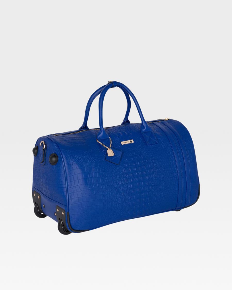 Apollo 2 Rolling Duffle Bag - Royal Blue Water-Resistant Luggage for Travel, Gym & Sports | Perfect for Airports, Weekend Getaways & Workout Gear Storage